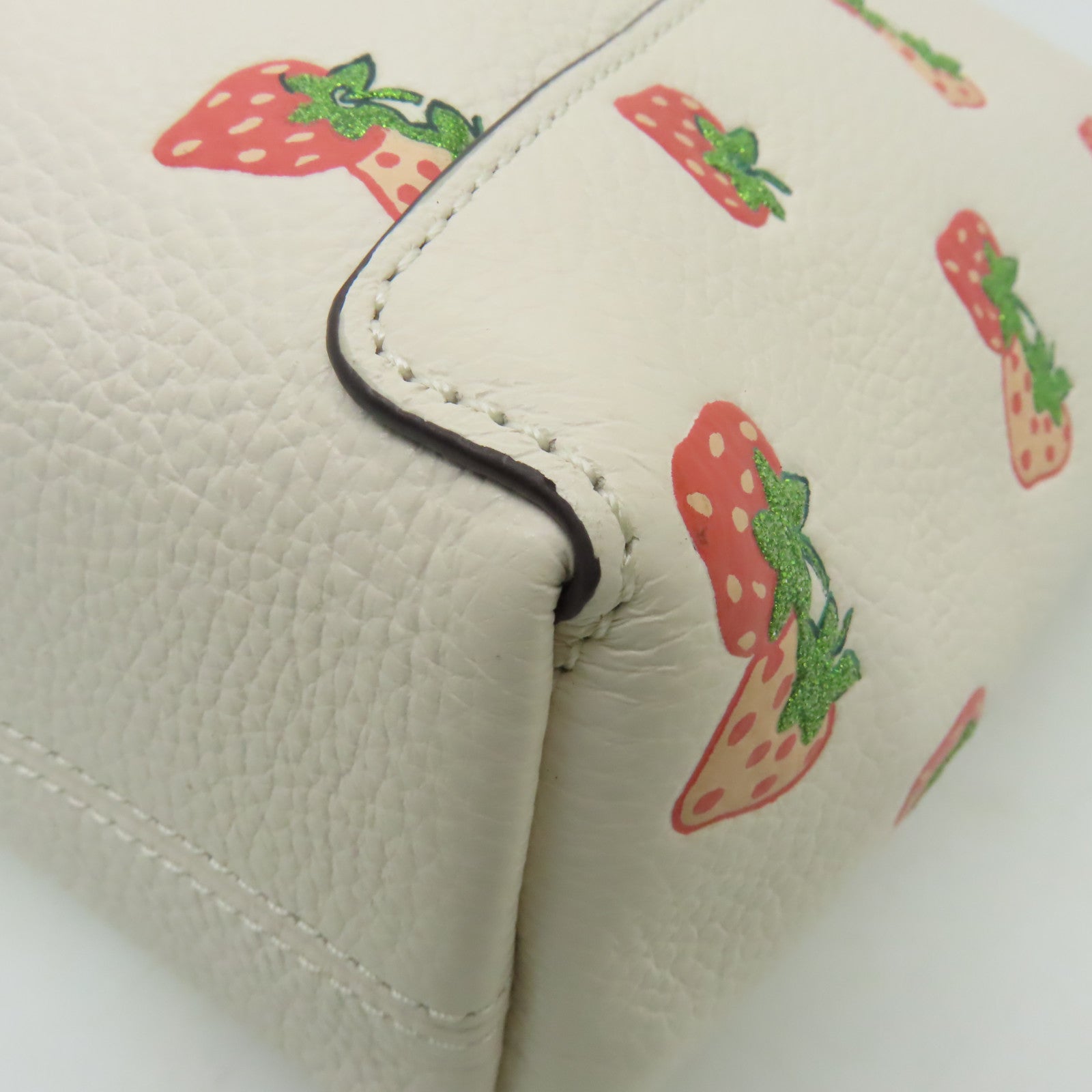 COACH 牛皮皮革Shoulder Bag金扣手挽肩背兩用袋白色/紅色/粉紅色