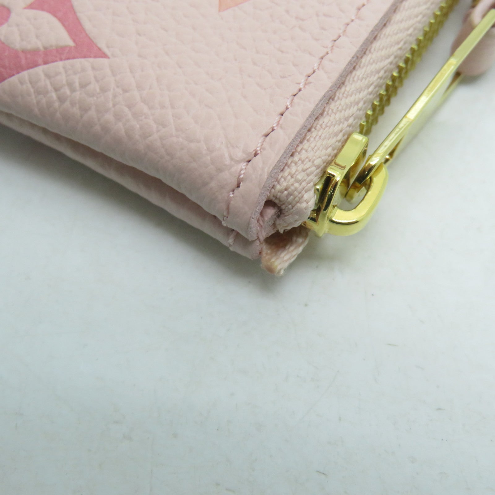 LOUIS VUITTON Monogram Empreinte Card Case金扣卡片套粉紅色