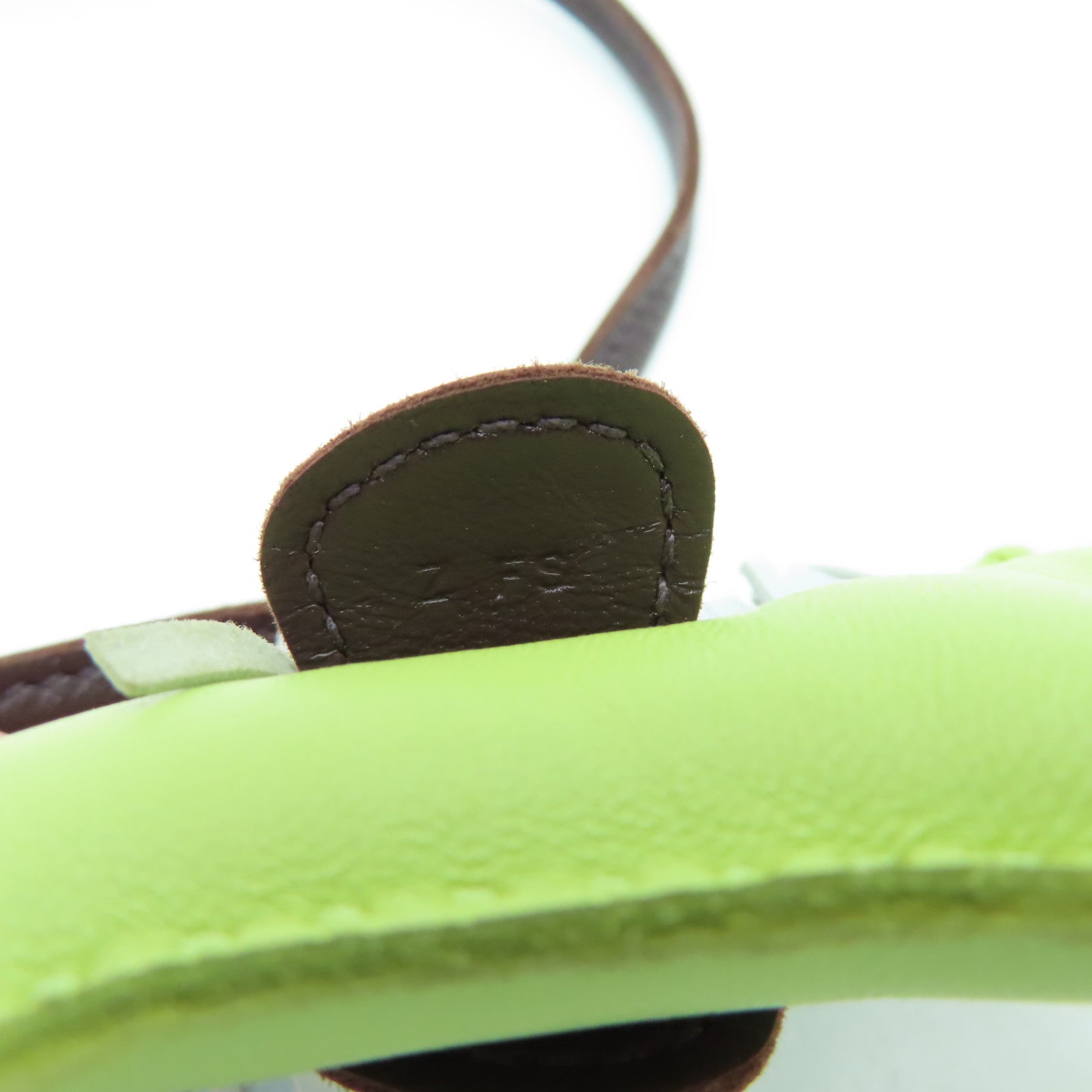 HERMES Veau Swift皮革Rodeo PM掛飾Vert Criquet綠色