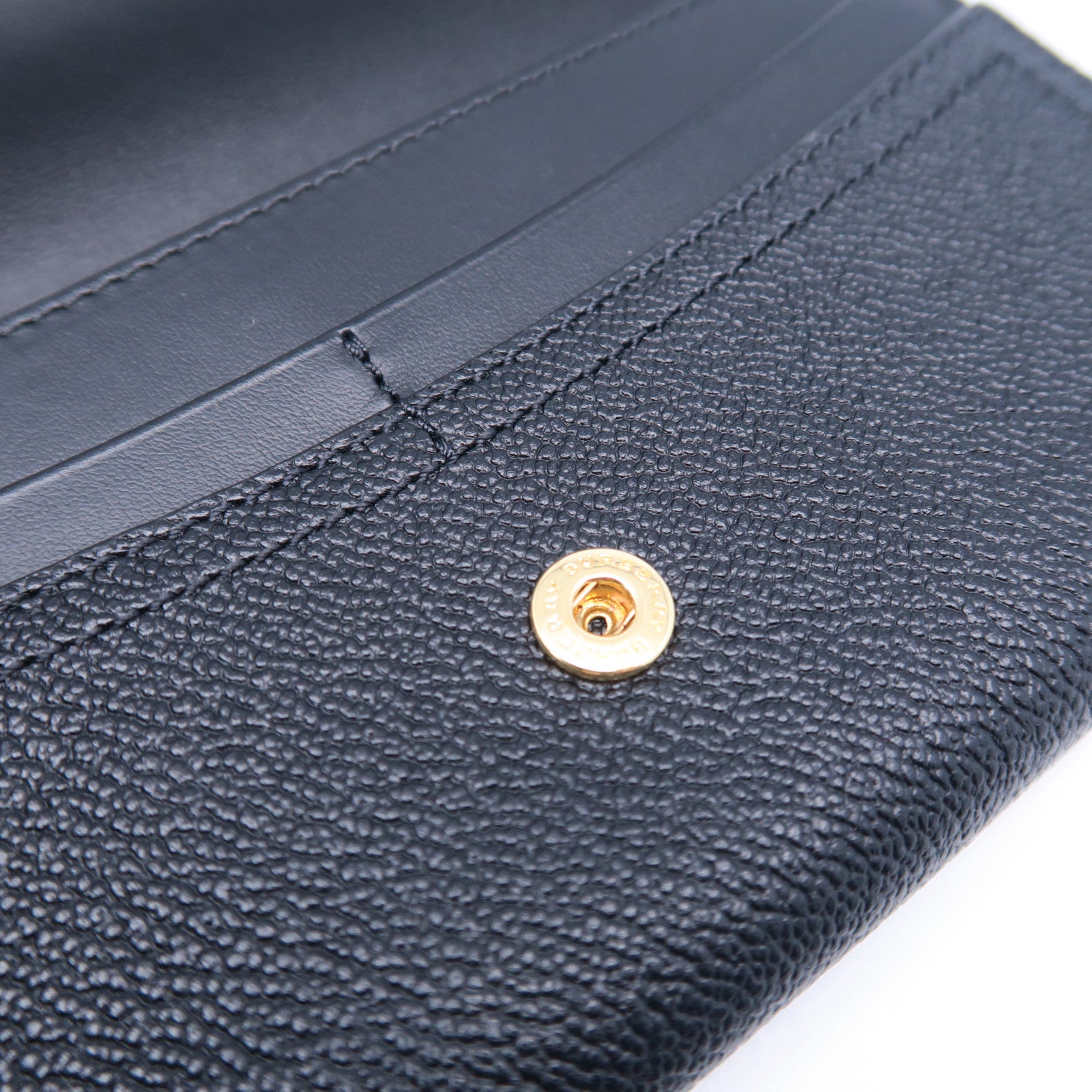 BURBERRY 牛皮皮革Long wallet金扣長錢包黑色