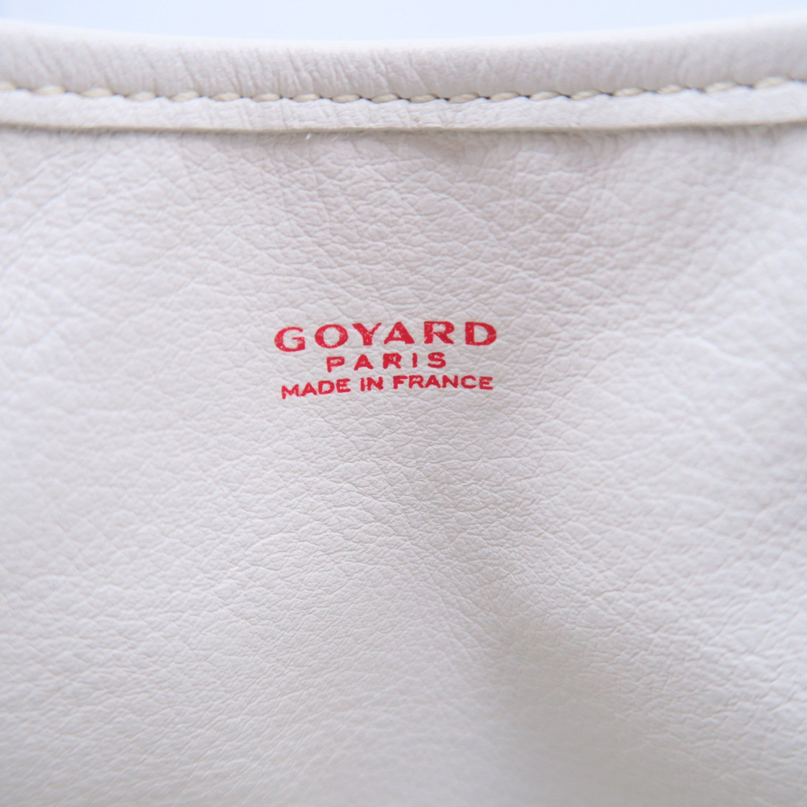 GOYARD 塗層帆布Anjou Mini Bag銀扣手挽袋白色