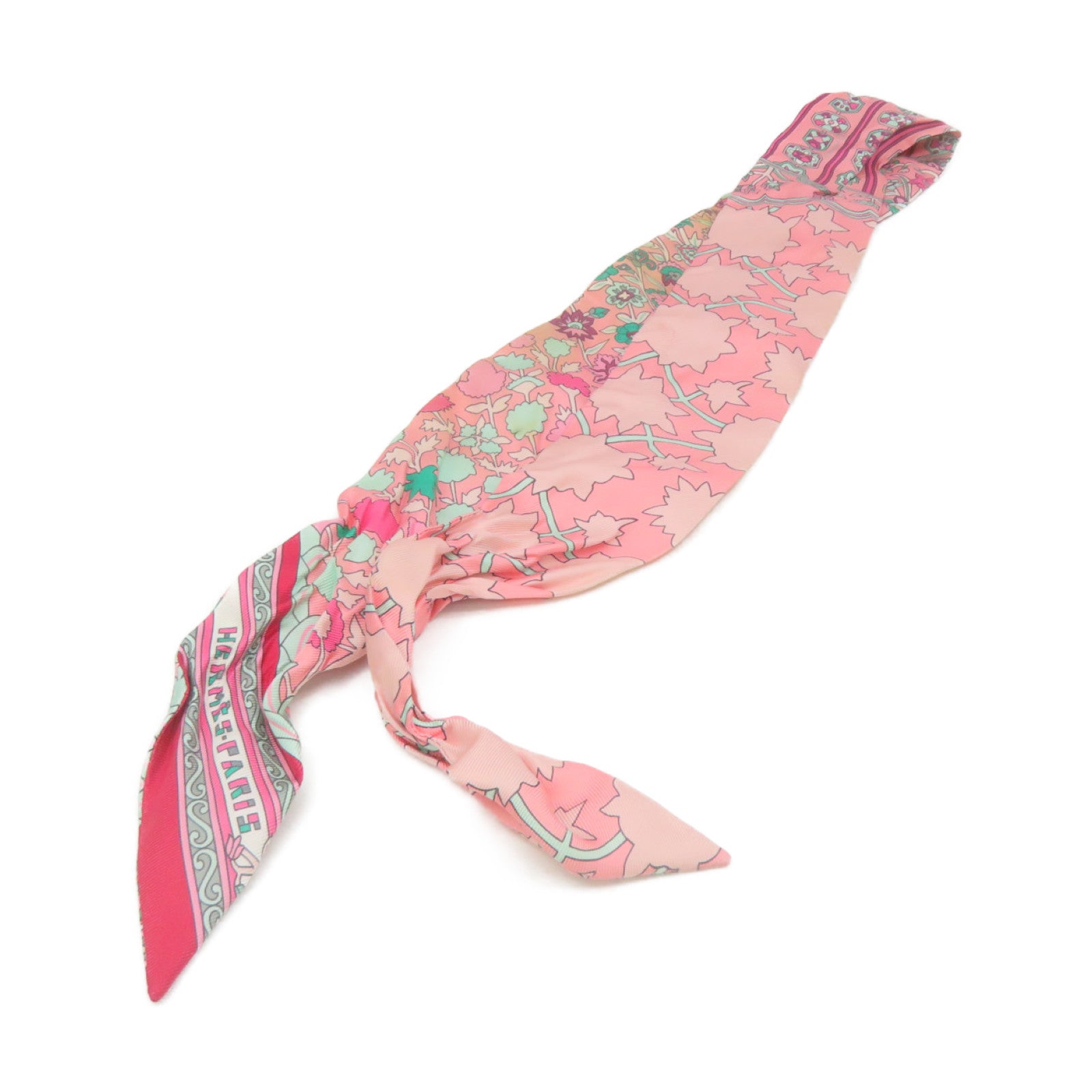 HERMES Silk Twilly Scarf Pink/Color