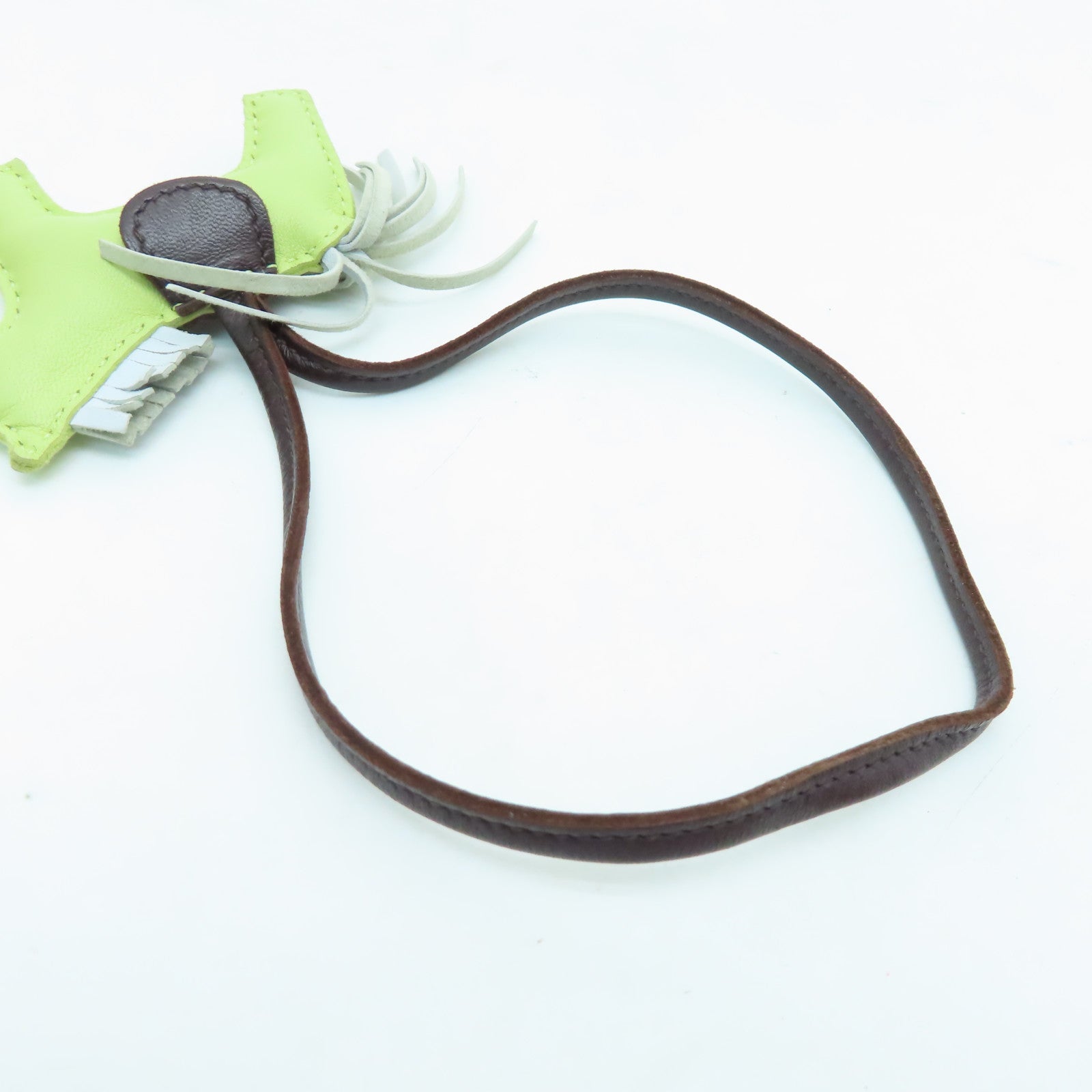 HERMES Veau Swift皮革Rodeo PM掛飾Vert Criquet綠色