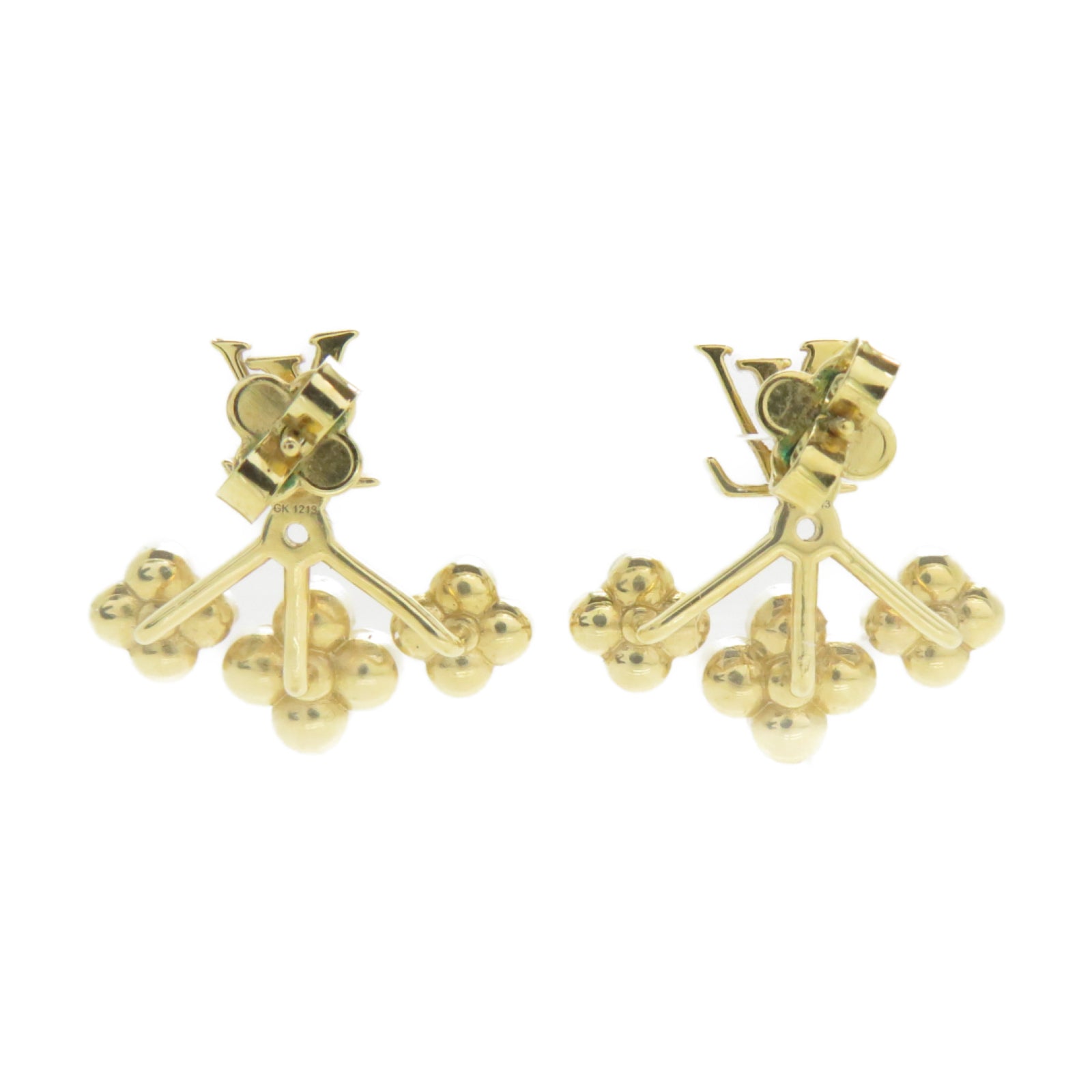 LOUIS VUITTON 金屬Florgram Earrings耳環金色