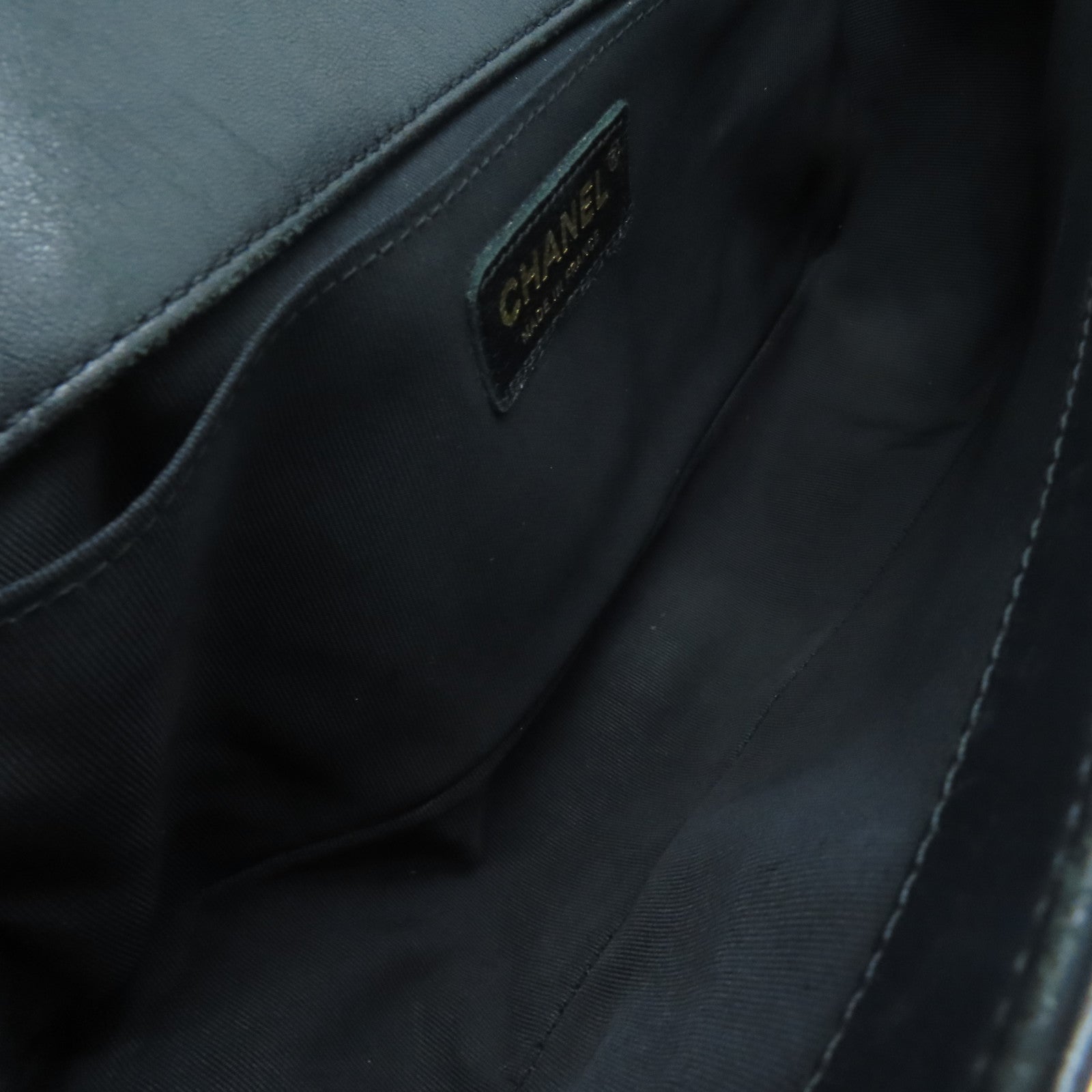 CHANEL 【激减优惠】牛皮皮革Boy Chanel 25cm金扣肩背袋黑色