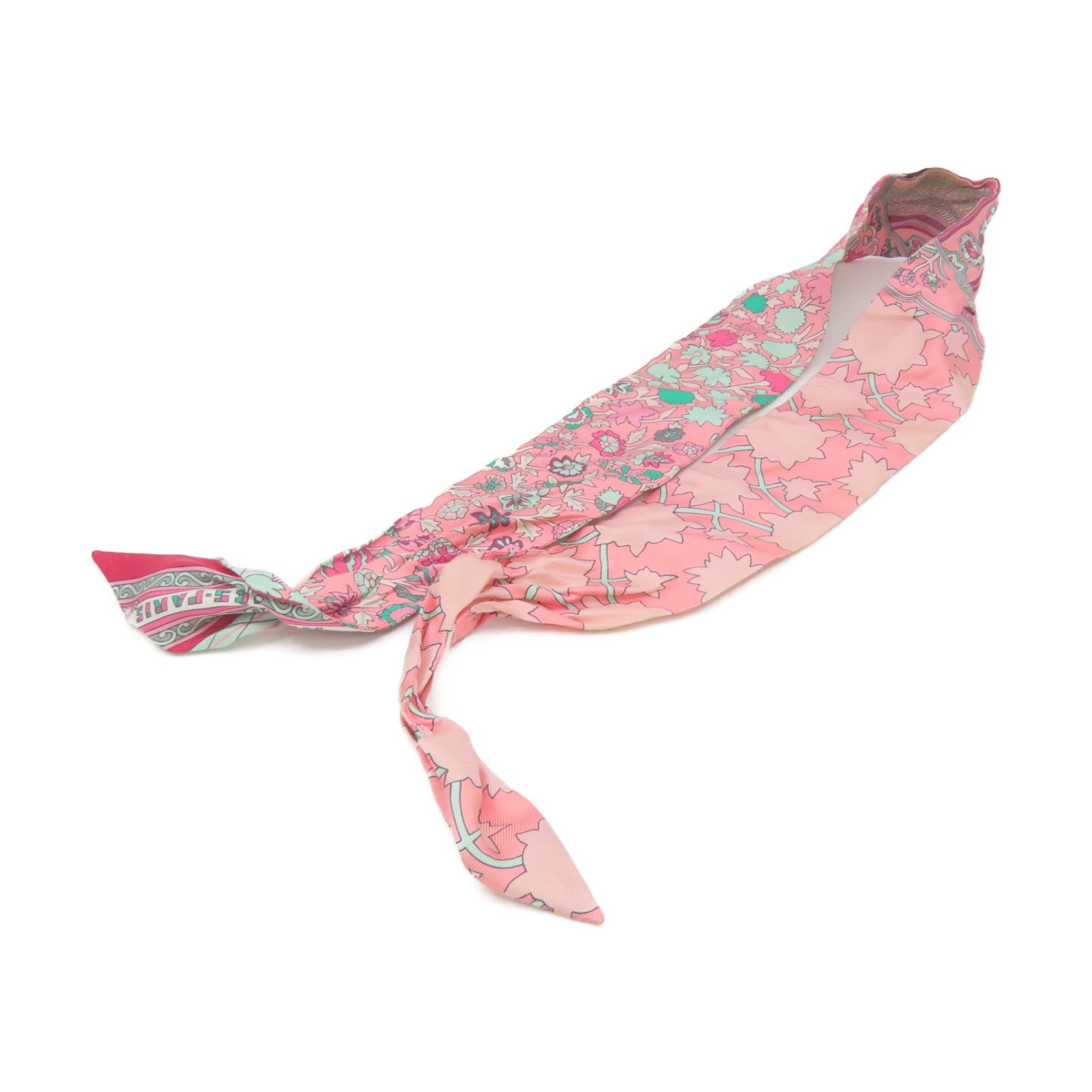 HERMES Silk Twilly Scarf Pink/Color