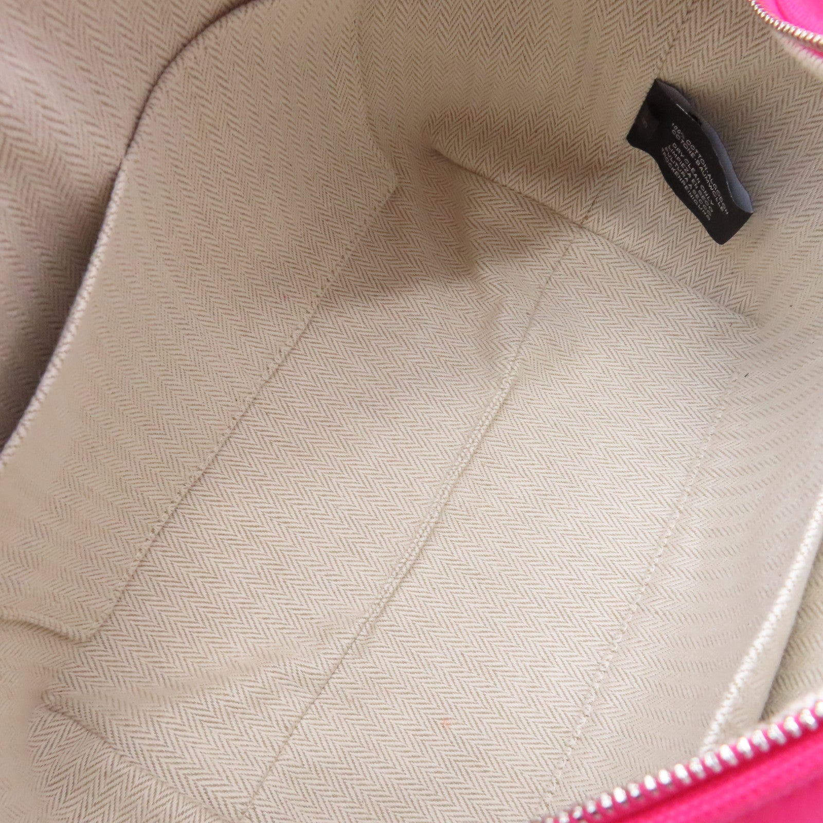 HERMES 帆布Bride-A-Brac Handbag銀扣手挽袋粉紅色/橙色