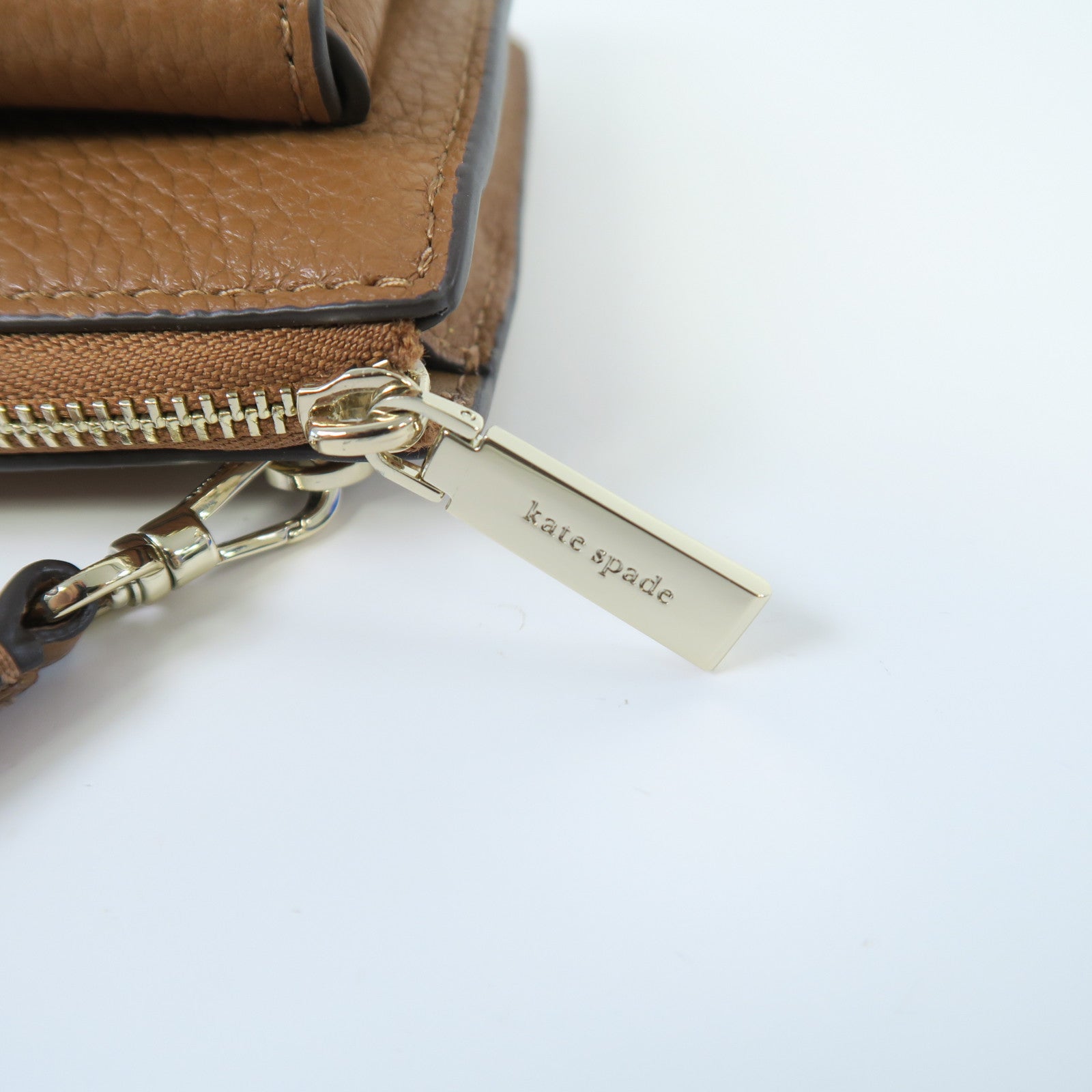 Kate Spade 牛皮皮革Shoulder Bag金扣肩背袋啡色