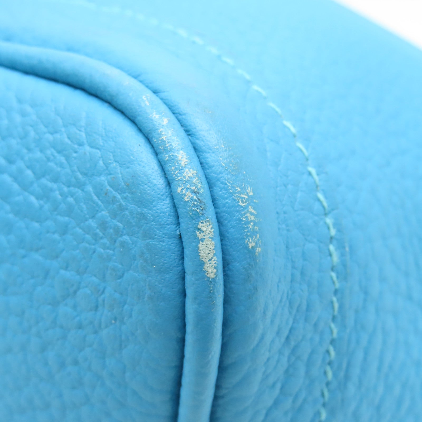 HERMES 【激減優惠】Negonda皮革GardenParty PM銀扣手挽袋Bleu Izmir藍色