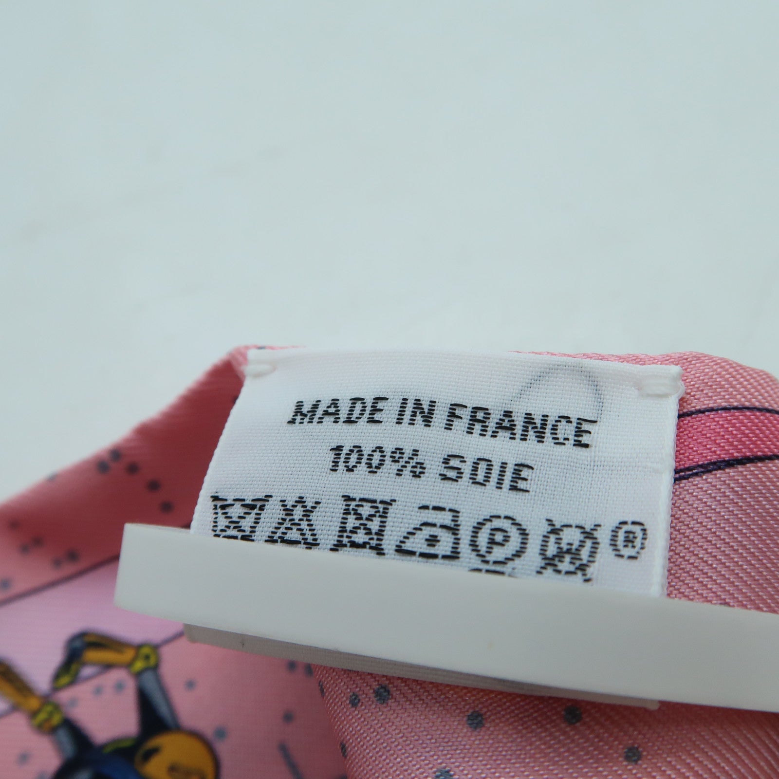 HERMES 絲質Twilly絲巾粉紅色
