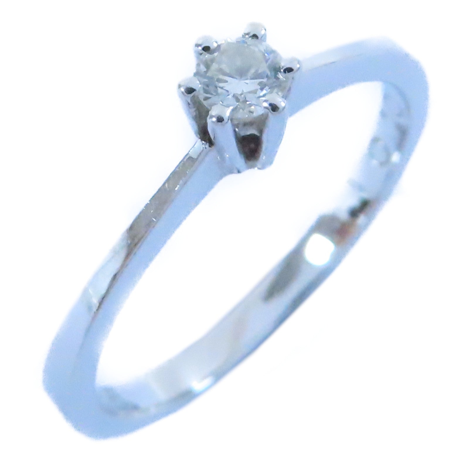 JEWELRY 14K白金Diamond Ring 0.10ct鑽石戒指US#5.5