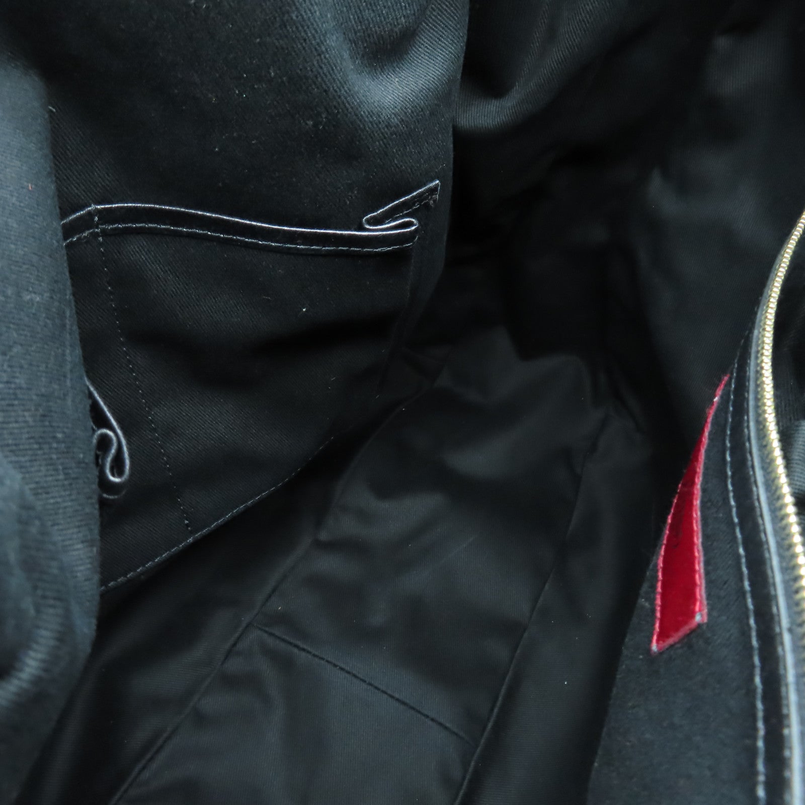 Valentino 帆布Shoulder Bag金扣手挽肩背兩用袋黑色/灰色