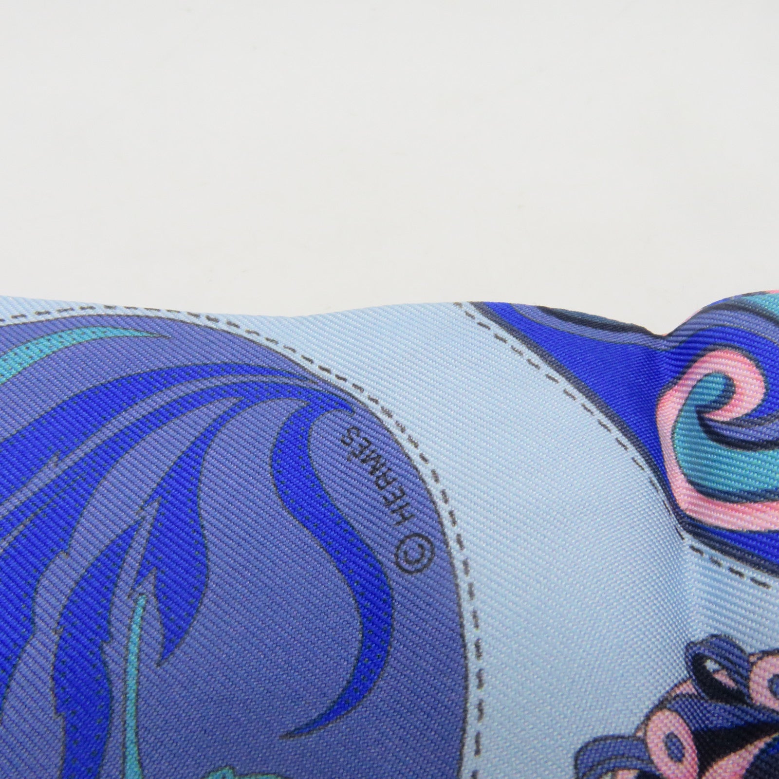HERMES 【激減優惠】絲質Twilly Scarf絲巾藍色/粉紅色/彩色