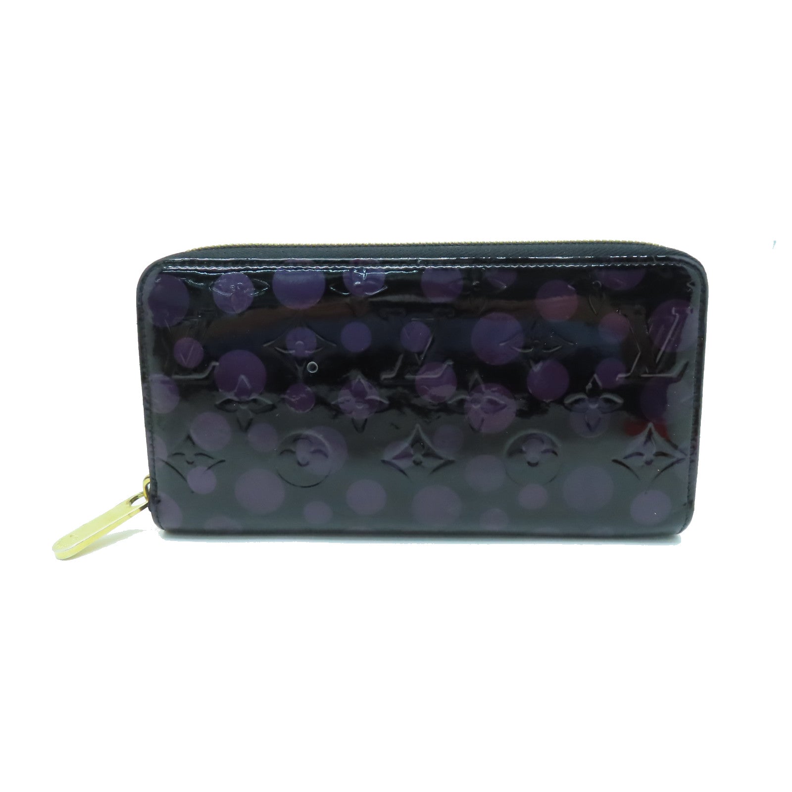 LOUIS VUITTON 【激減優惠】Vernis Dots Infinity Long Wallet金扣長錢包紫色