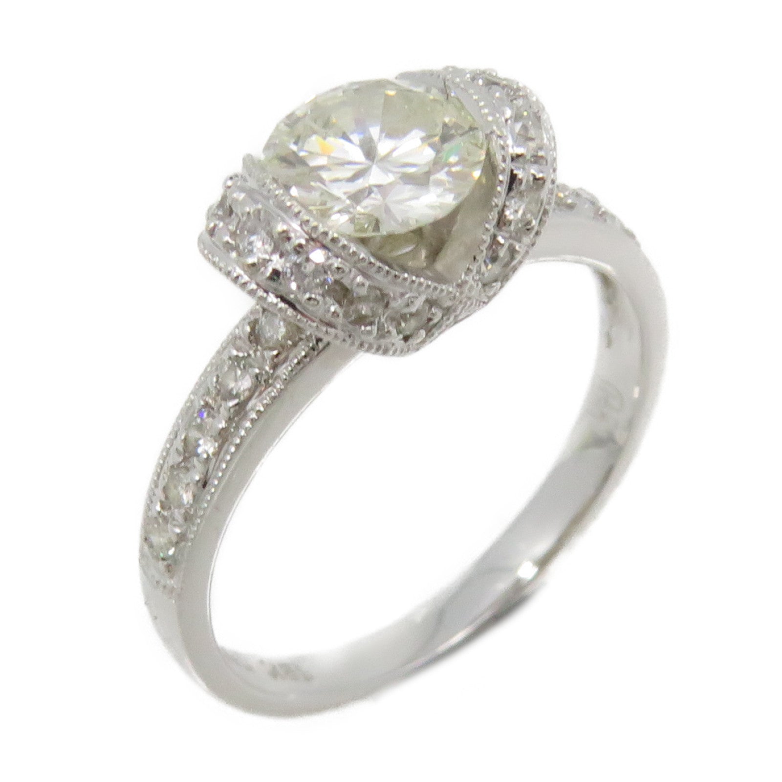 JEWELRY 【激减优惠】18K白金Diamond Ring钻石戒指US#4.75