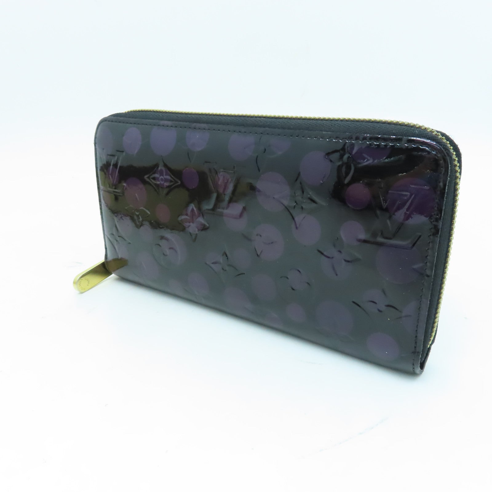 LOUIS VUITTON 【激減優惠】Vernis Dots Infinity Long Wallet金扣長錢包紫色