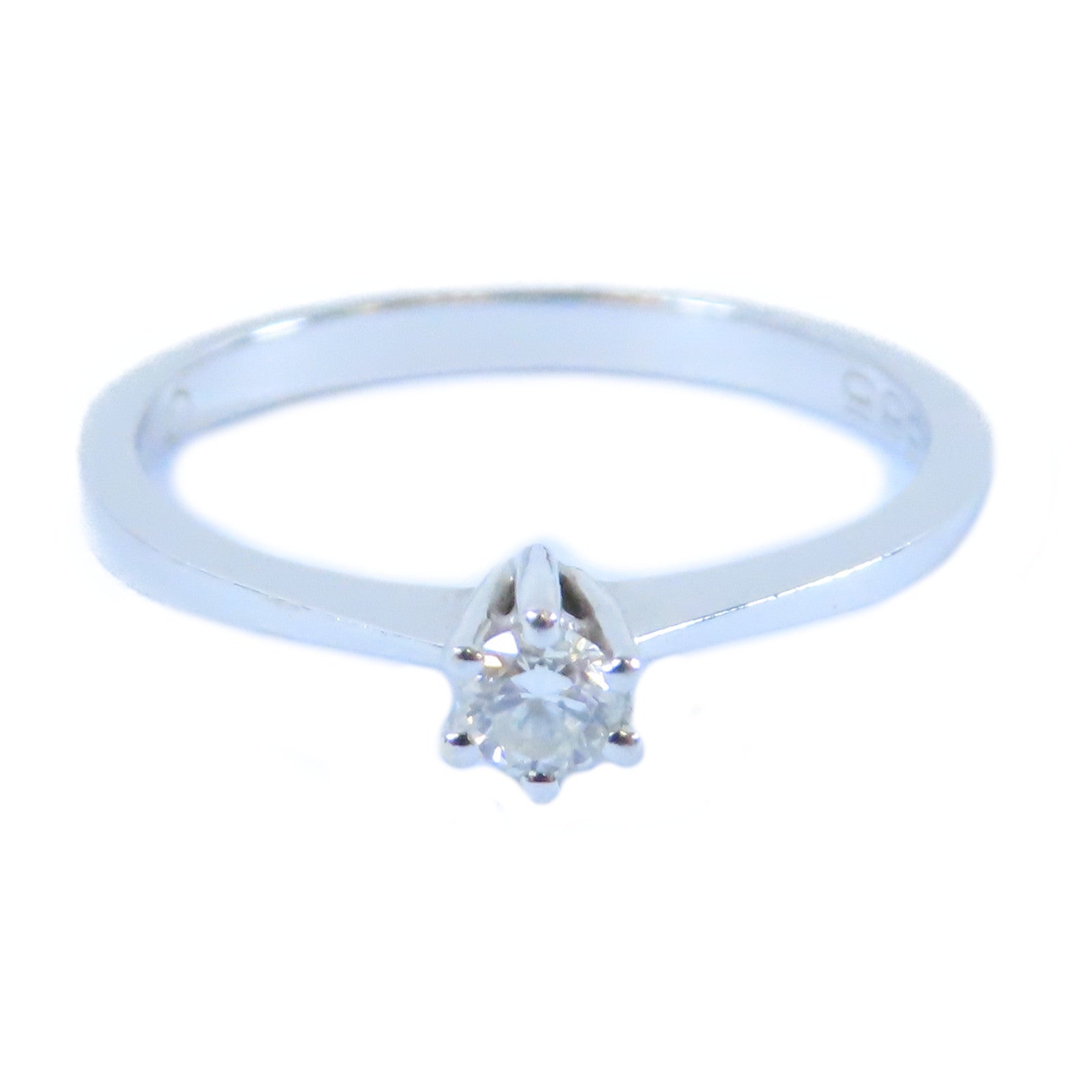 JEWELRY 14K白金Diamond Ring 0.10ct鑽石戒指US#5.5