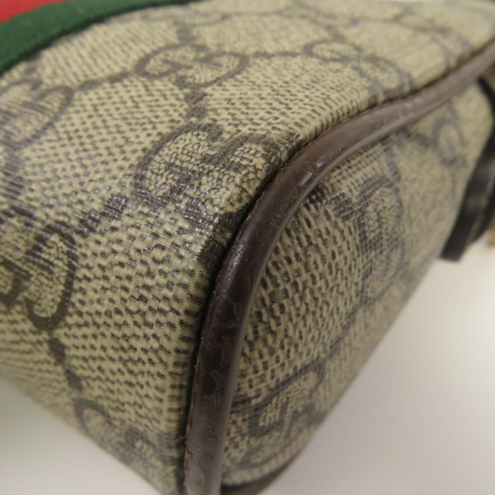 GUCCI 塗層帆布Ophidia Shoulder Bag金扣肩背袋啡色