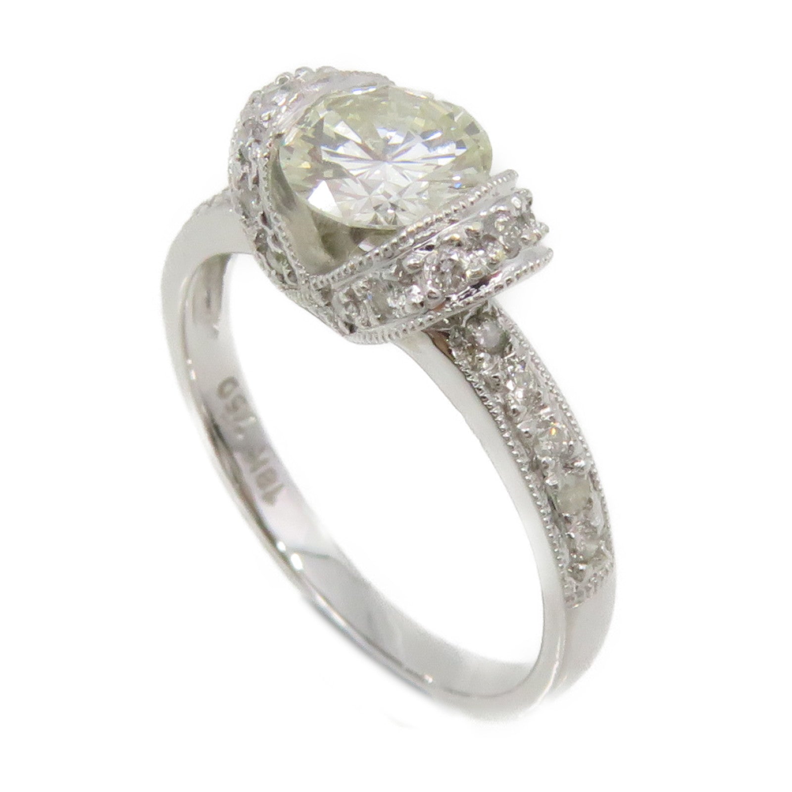 JEWELRY 【激减优惠】18K白金Diamond Ring钻石戒指US#4.75