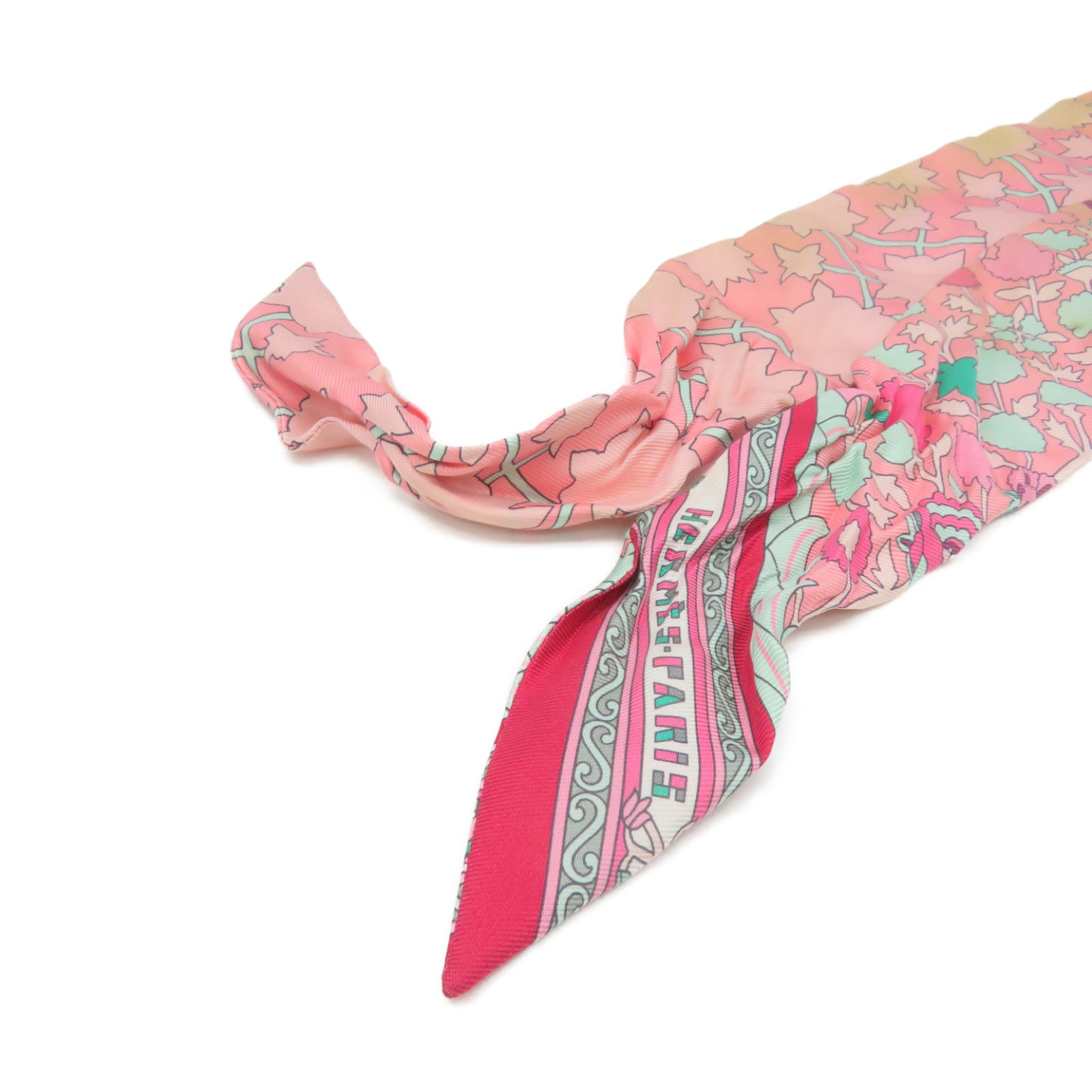 HERMES Silk Twilly Scarf Pink/Color