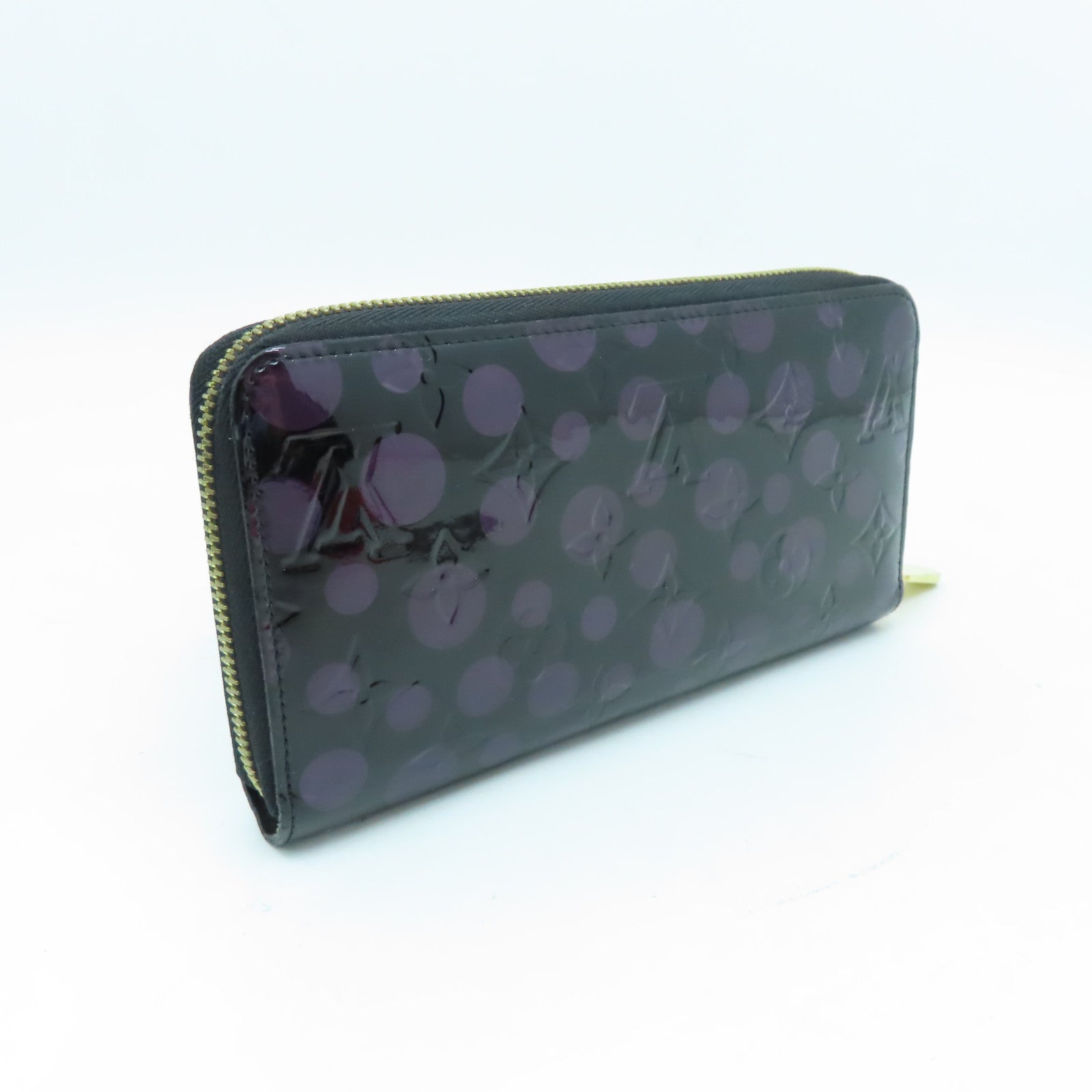 LOUIS VUITTON 【激減優惠】Vernis Dots Infinity Long Wallet金扣長錢包紫色