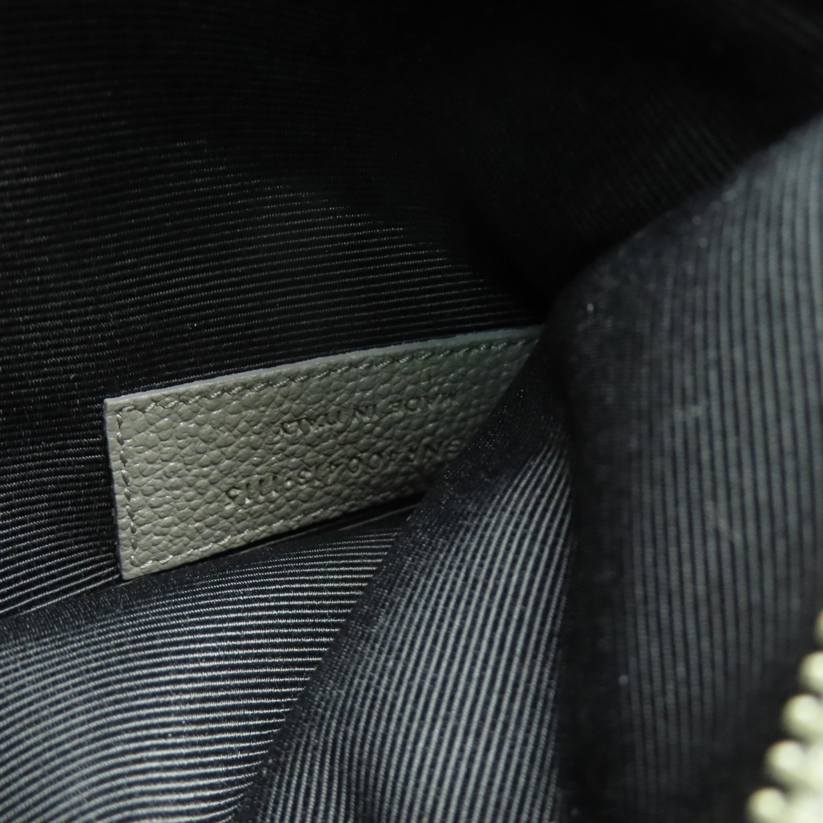 SAINT LAURENT 牛皮皮革2 Way Shoulder銀扣手挽肩背兩用袋灰色