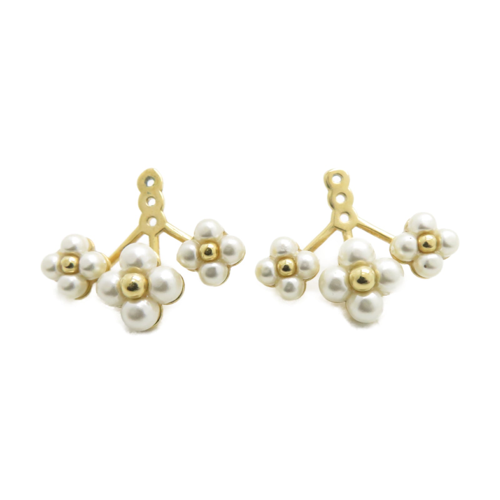 LOUIS VUITTON 金屬Florgram Earrings耳環金色