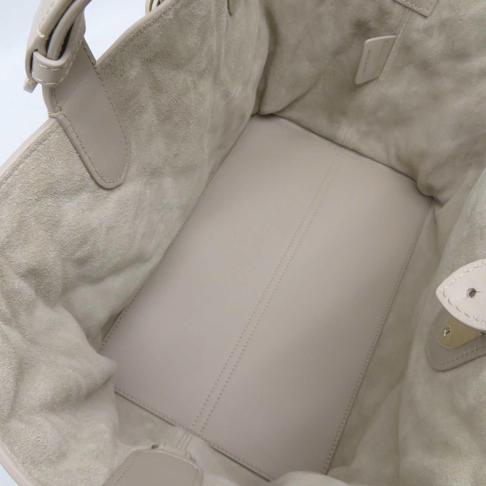 Dior 羊皮皮革Shoulder Bag金扣手挽肩背兩用袋米色