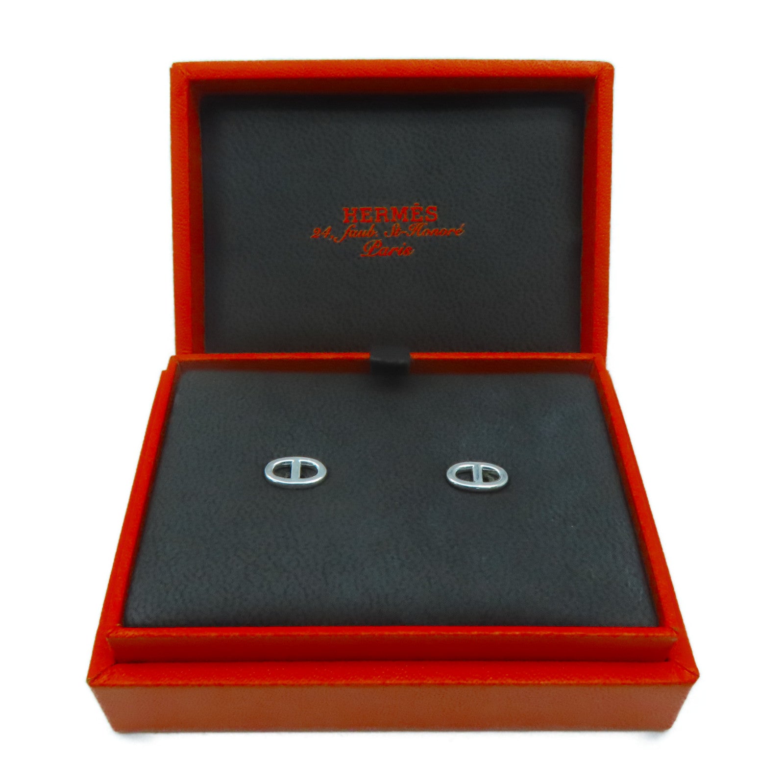 HERMES 925純銀Earrings耳環銀色