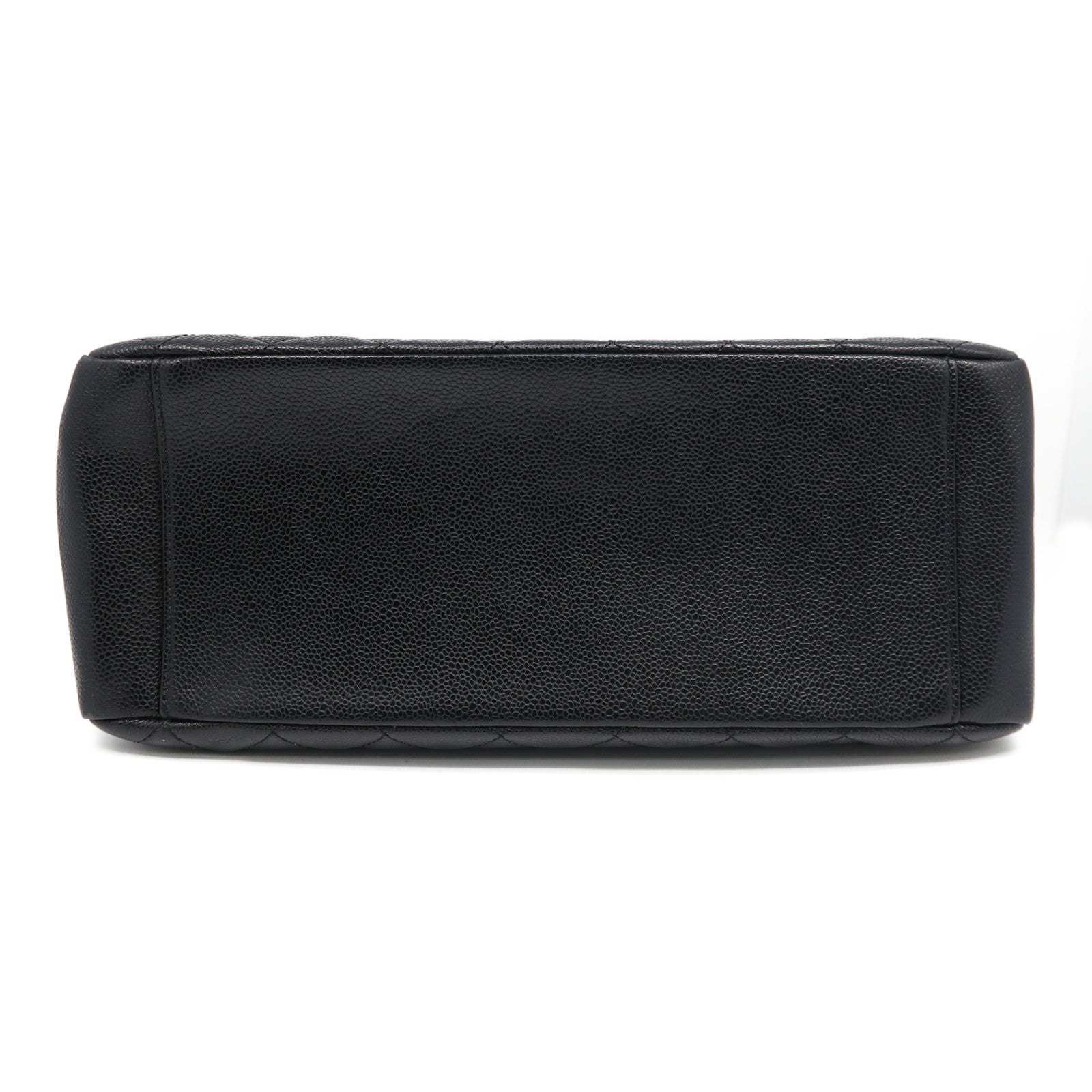 CHANEL 菱格Caviar皮革GST Shoulder Bag銀扣肩背袋黑色