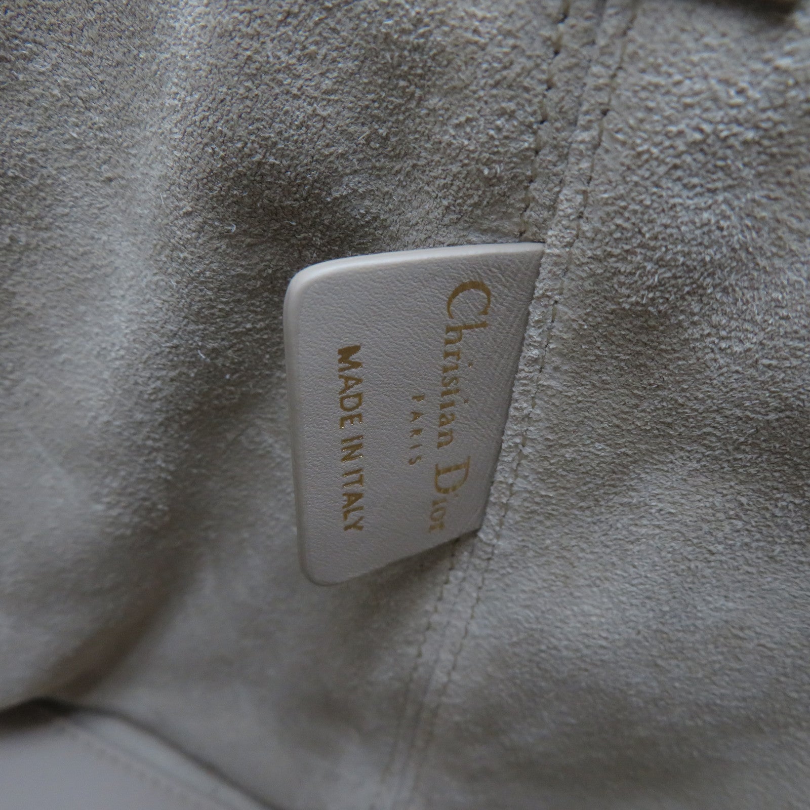 Dior 羊皮皮革Shoulder Bag金扣手挽肩背兩用袋米色