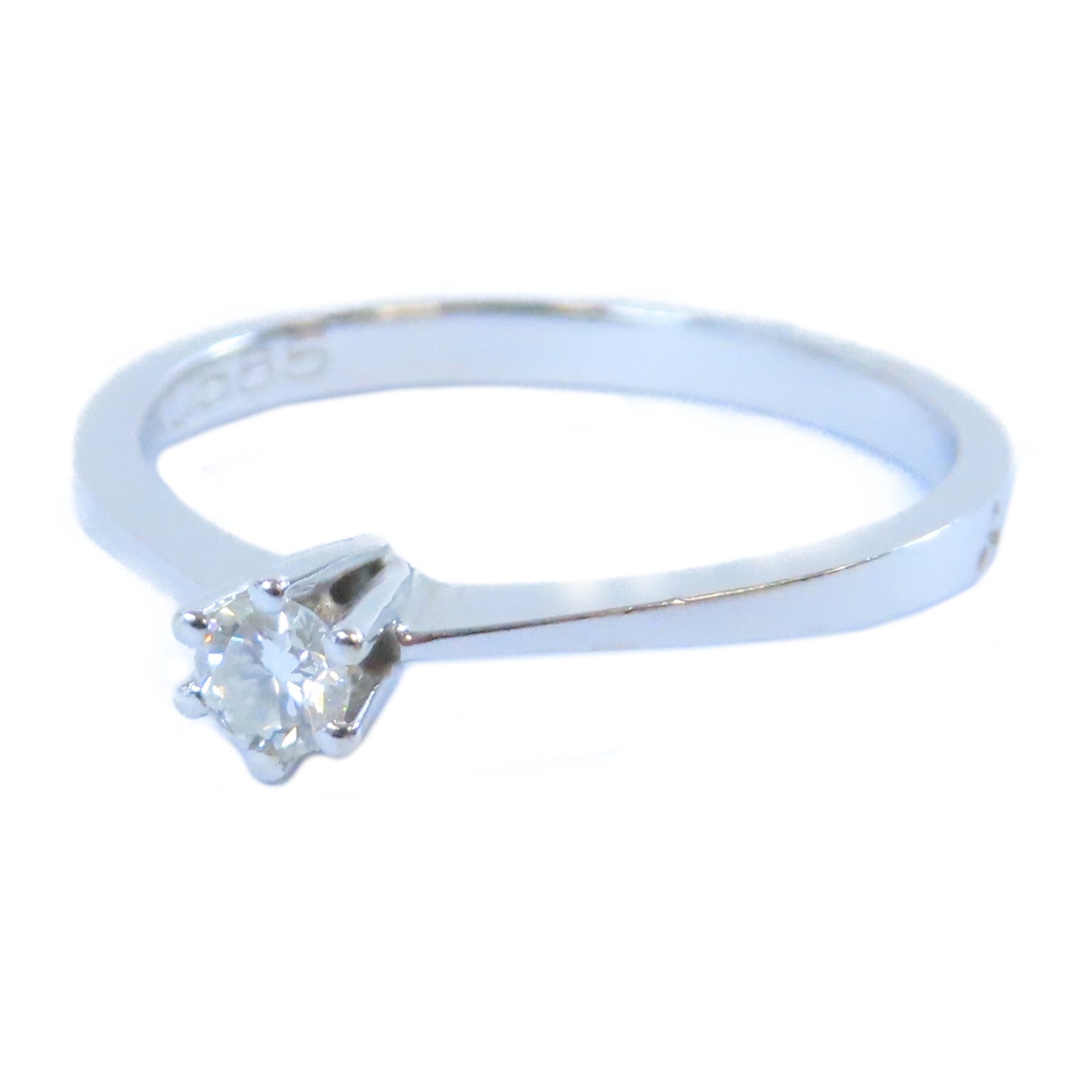 JEWELRY 14K白金Diamond Ring 0.10ct鑽石戒指US#5.5