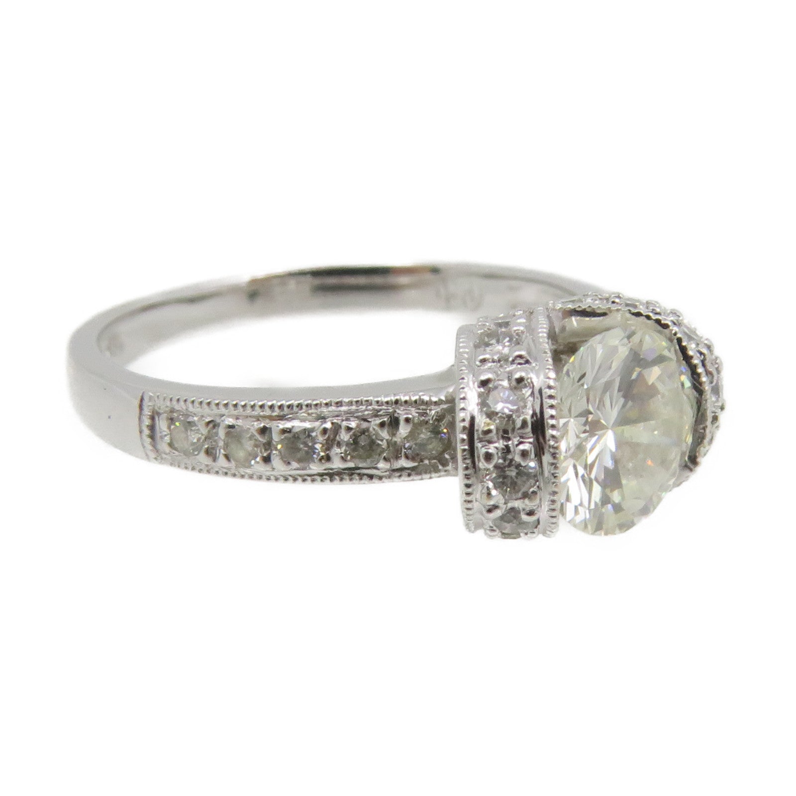JEWELRY 【激减优惠】18K白金Diamond Ring钻石戒指US#4.75