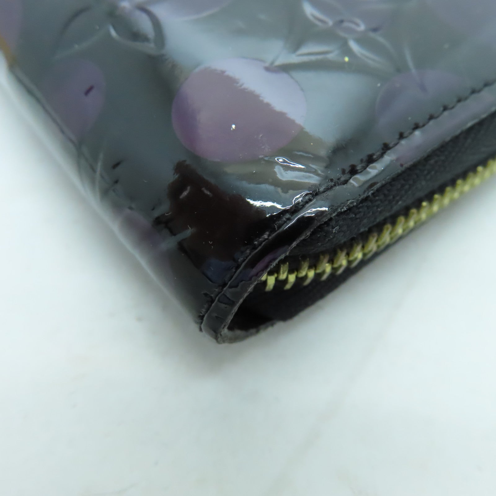 LOUIS VUITTON 【激減優惠】Vernis Dots Infinity Long Wallet金扣長錢包紫色