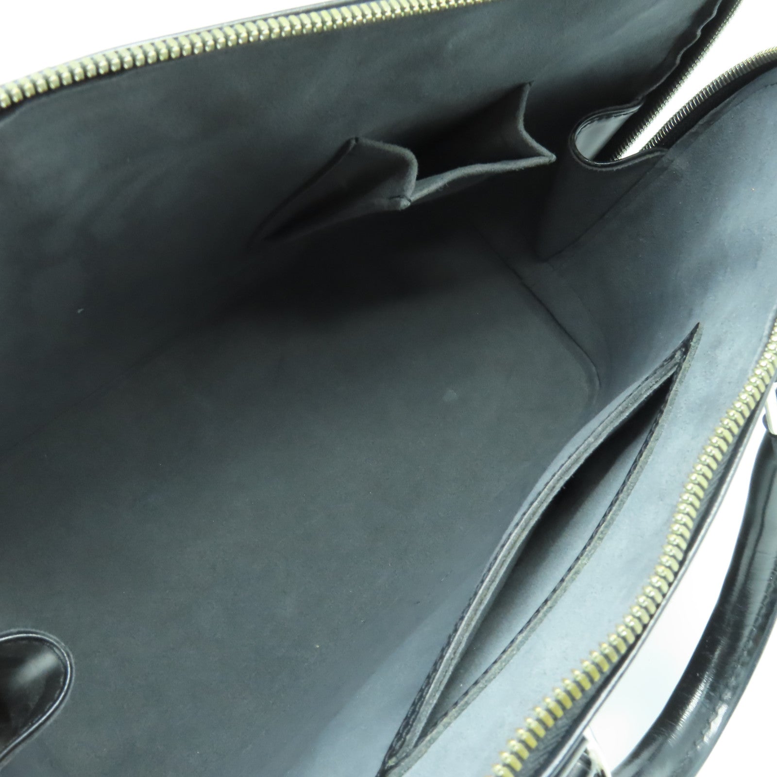 LOUIS VUITTON Epi Alma PM銀扣手挽袋黑色