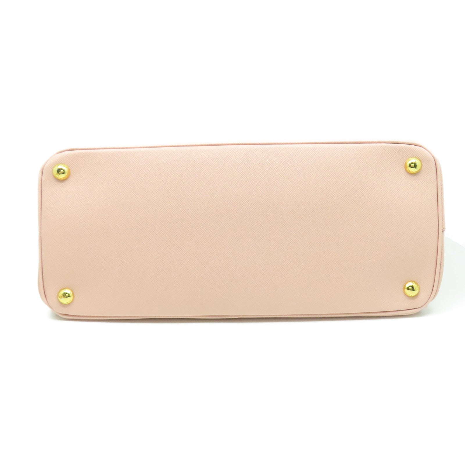 PRADA 牛皮皮革Saffiano Bag金扣手挽肩背兩用袋粉紅色