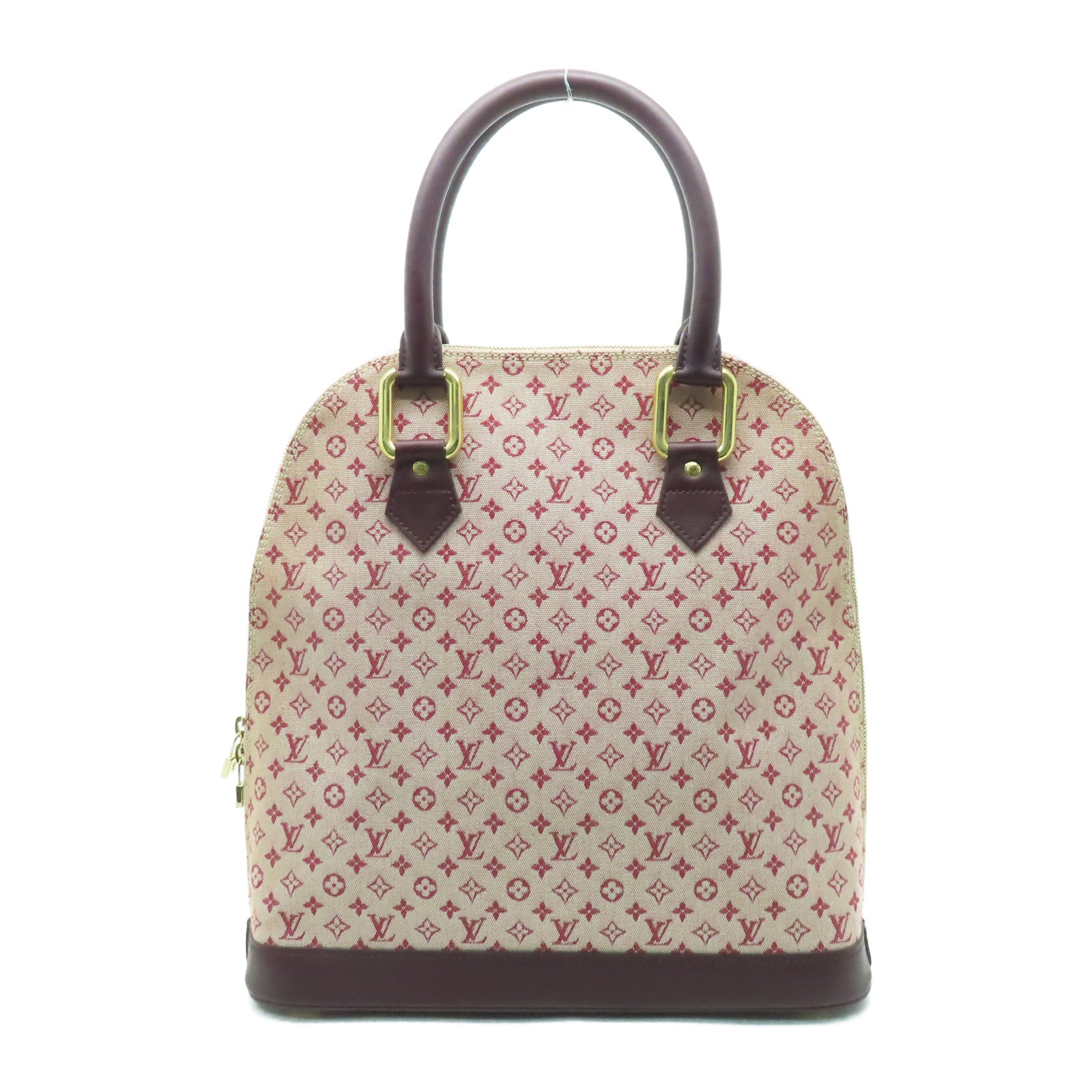 LOUIS VUITTON Monogram Alma Haut金扣手挽袋酒紅色