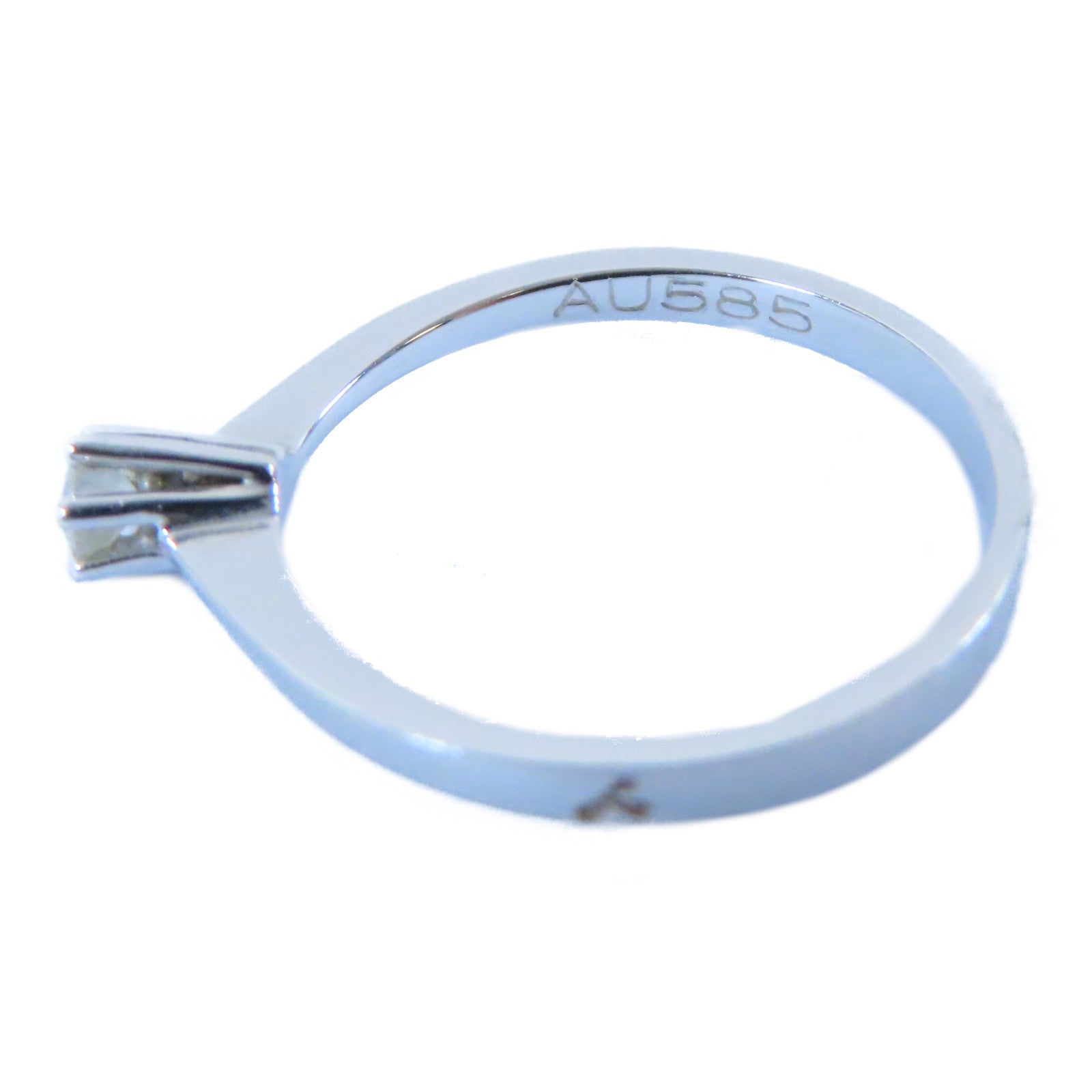 JEWELRY 14K白金Diamond Ring 0.10ct鑽石戒指US#5.5