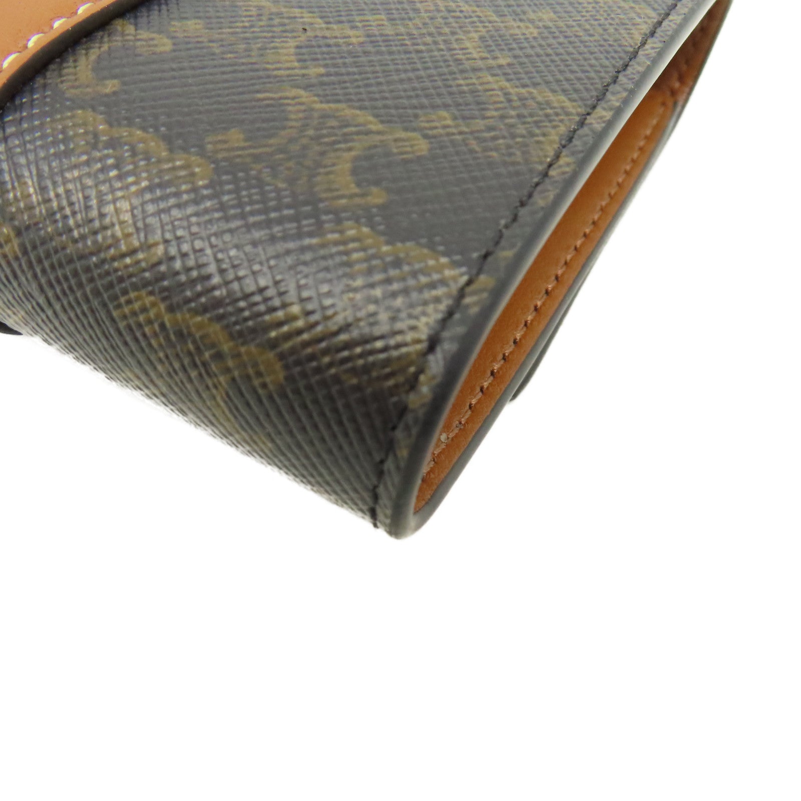 CELINE 塗層皮革Small Trifold Wallet短錢包啡色
