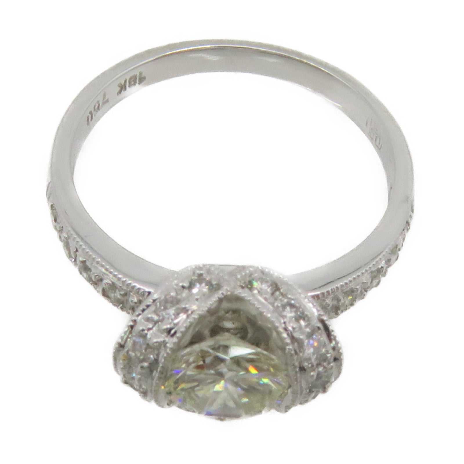 JEWELRY 【激减优惠】18K白金Diamond Ring钻石戒指US#4.75