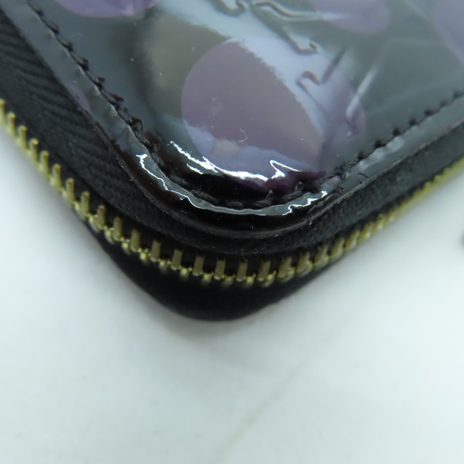 LOUIS VUITTON 【激減優惠】Vernis Dots Infinity Long Wallet金扣長錢包紫色