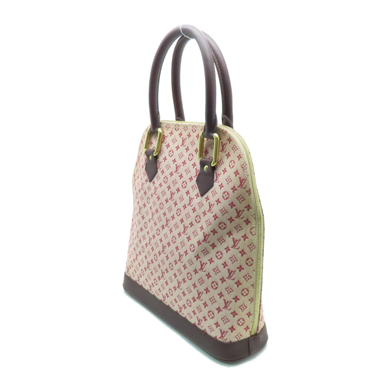 LOUIS VUITTON Monogram Alma Haut金扣手挽袋酒紅色