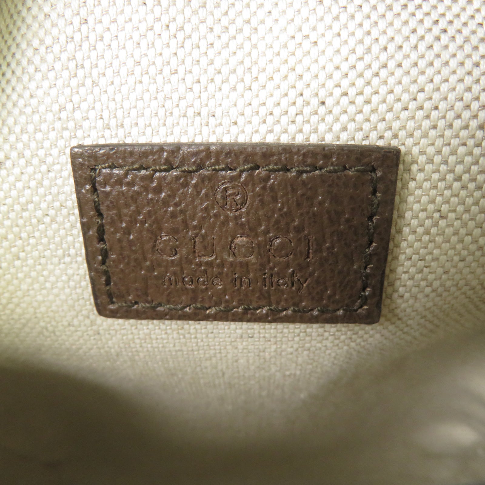 GUCCI 塗層帆布Ophidia Shoulder Bag金扣肩背袋啡色