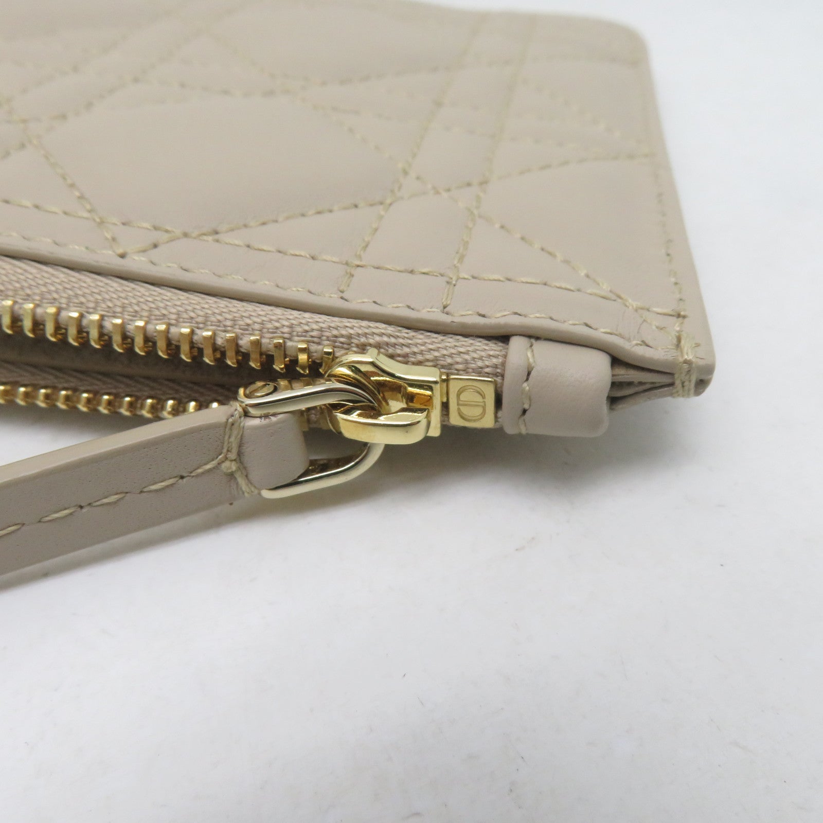 Dior 羊皮皮革Shoulder Bag金扣手挽肩背兩用袋米色