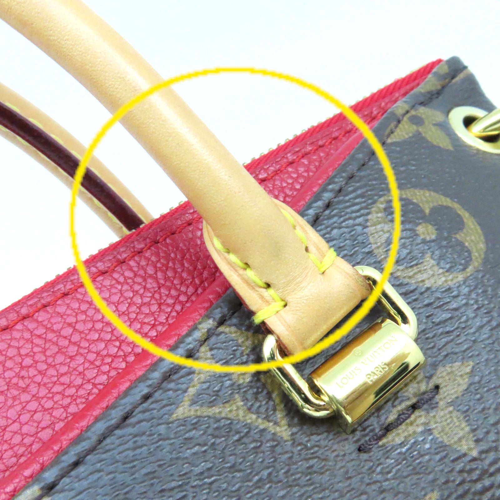 LOUIS VUITTON Monogram Pallas BB 2Way Shoulder Bag手挽肩背兩用袋啡色/紅色