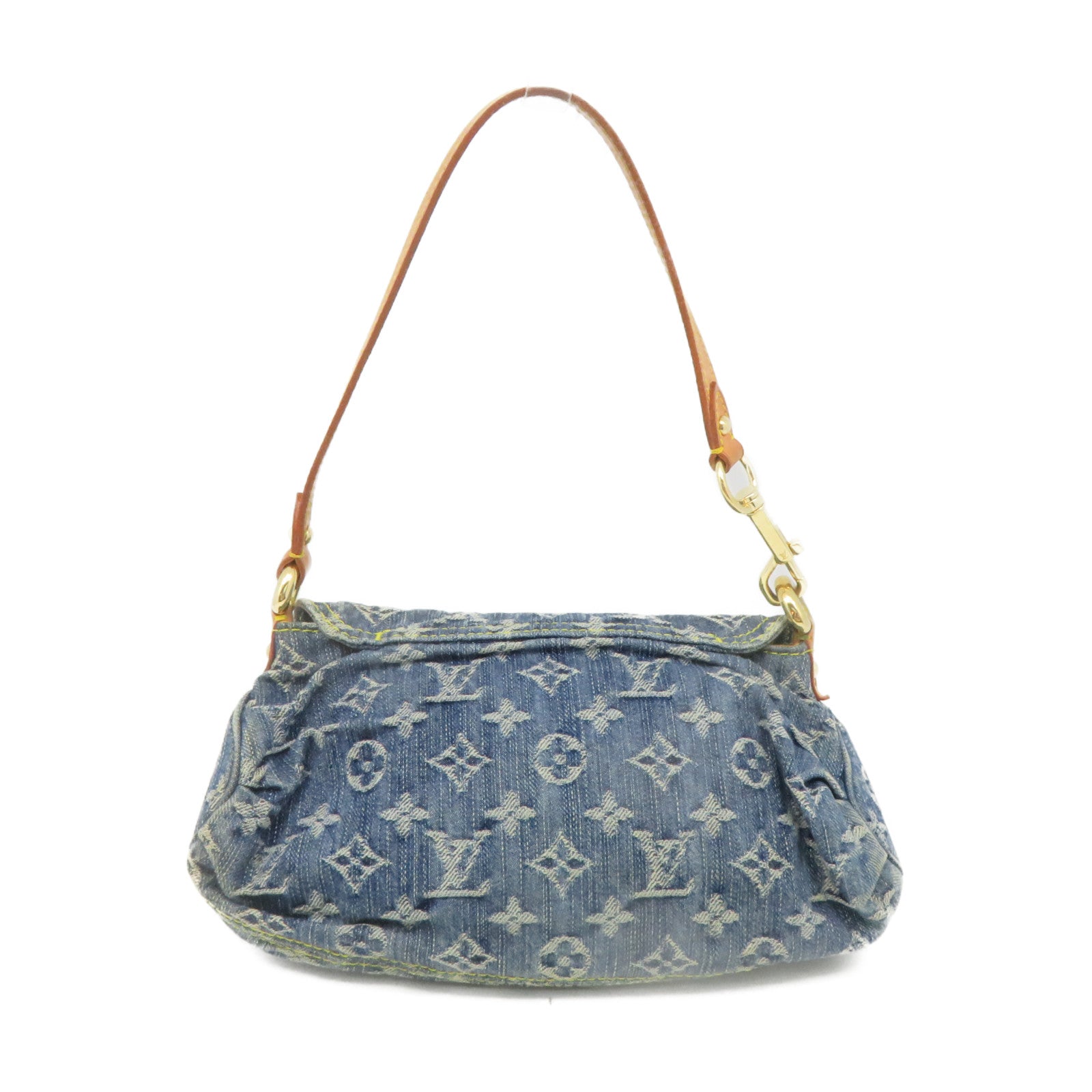 LOUIS VUITTON Mono Denim Mini Pleaty Hand Bag手挽袋藍色