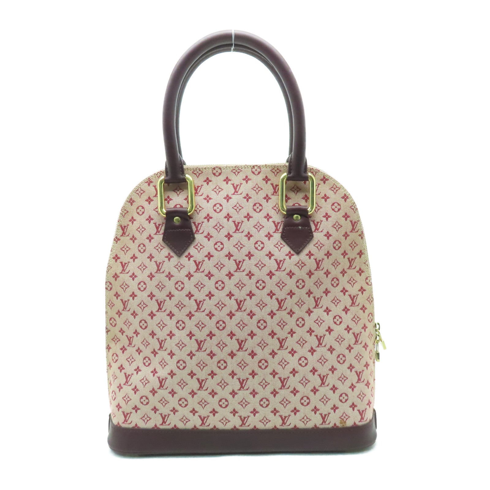 LOUIS VUITTON Monogram Alma Haut金扣手挽袋酒紅色