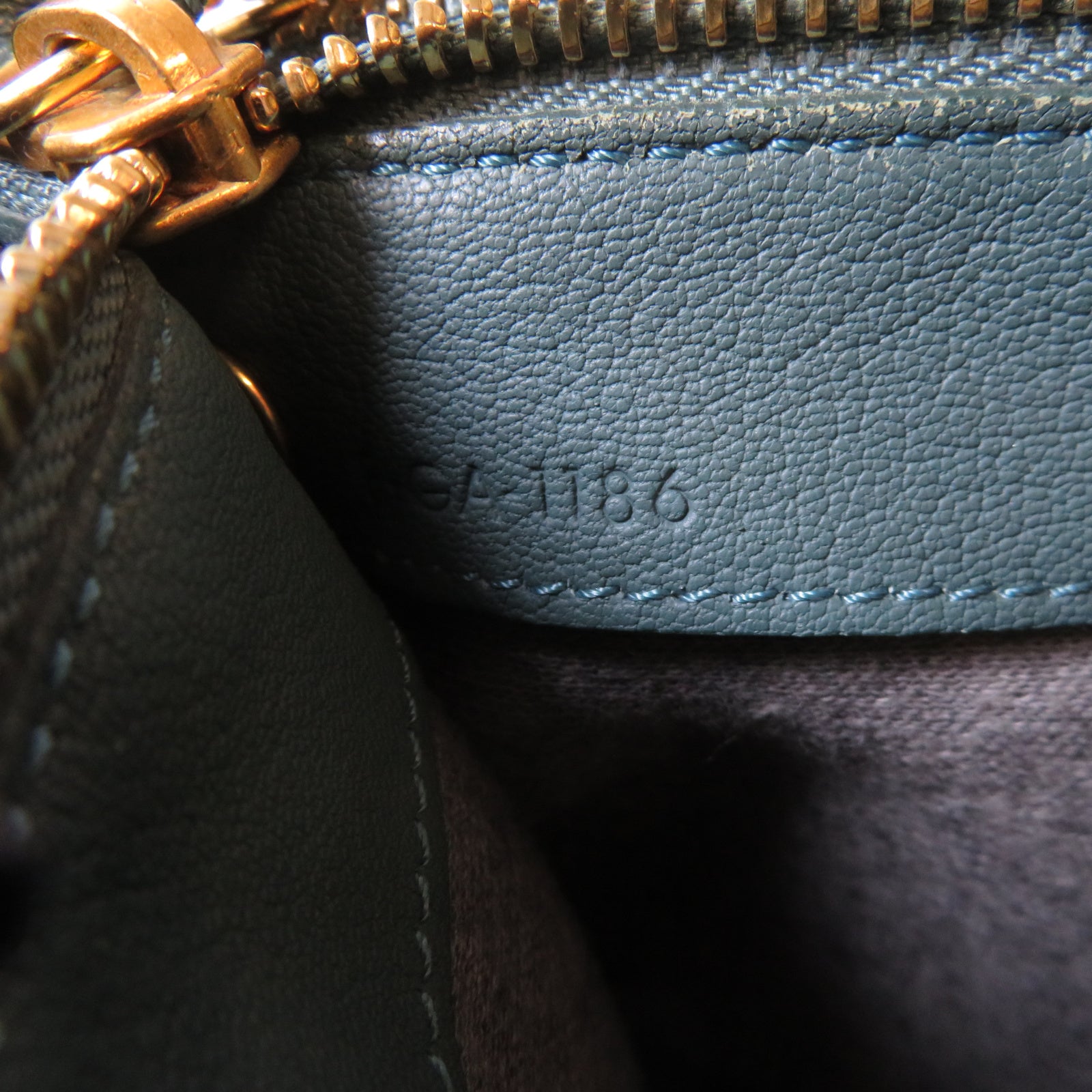 CELINE 牛皮皮革Shoulder Bag金扣肩背袋綠色