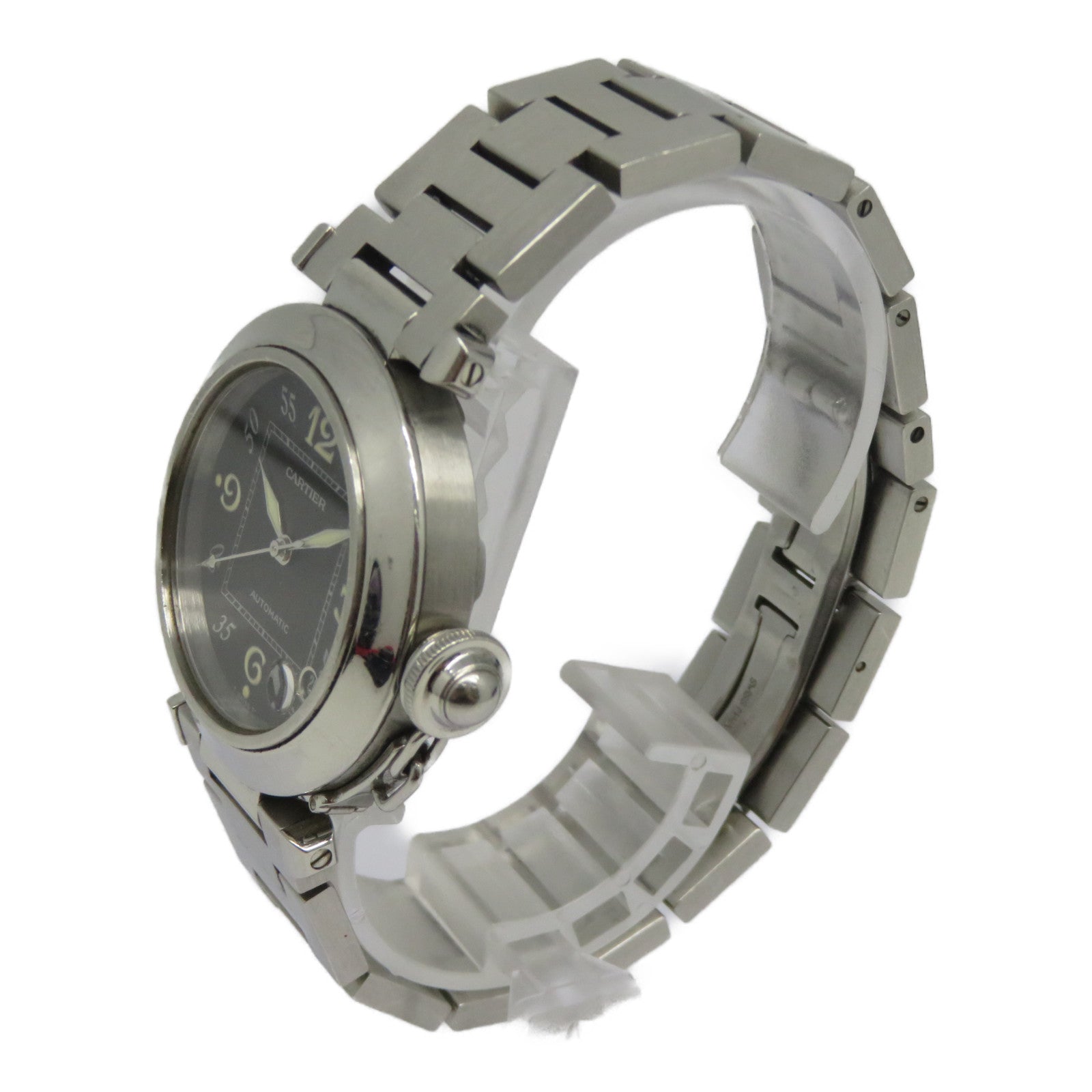 CARTIER Pasha C不鏽鋼手錶自動機芯黑色