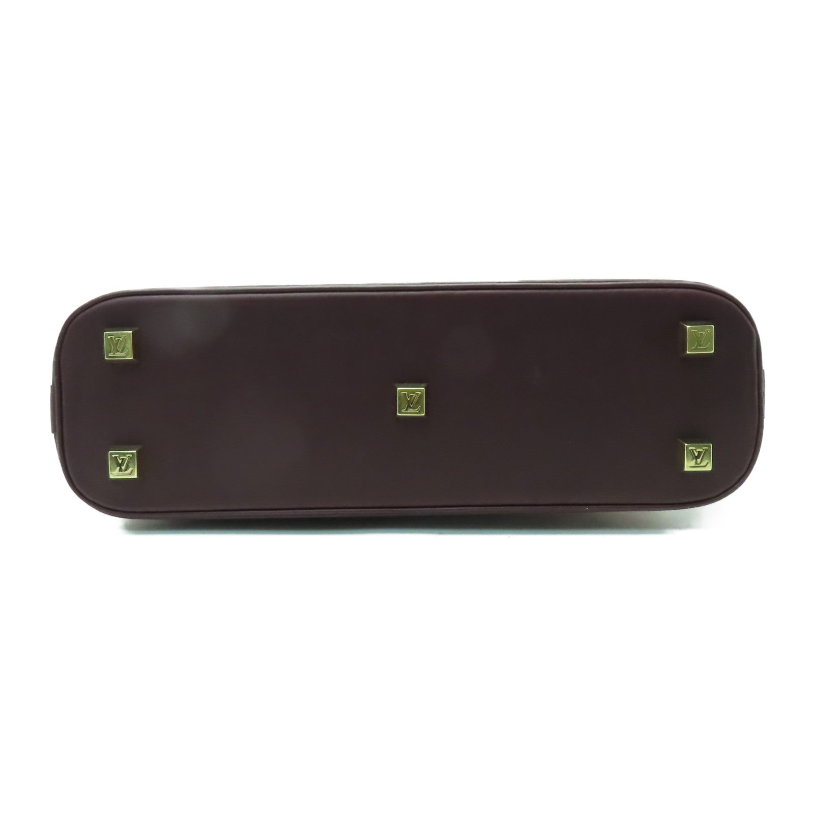 LOUIS VUITTON Monogram Alma Haut金扣手挽袋酒紅色